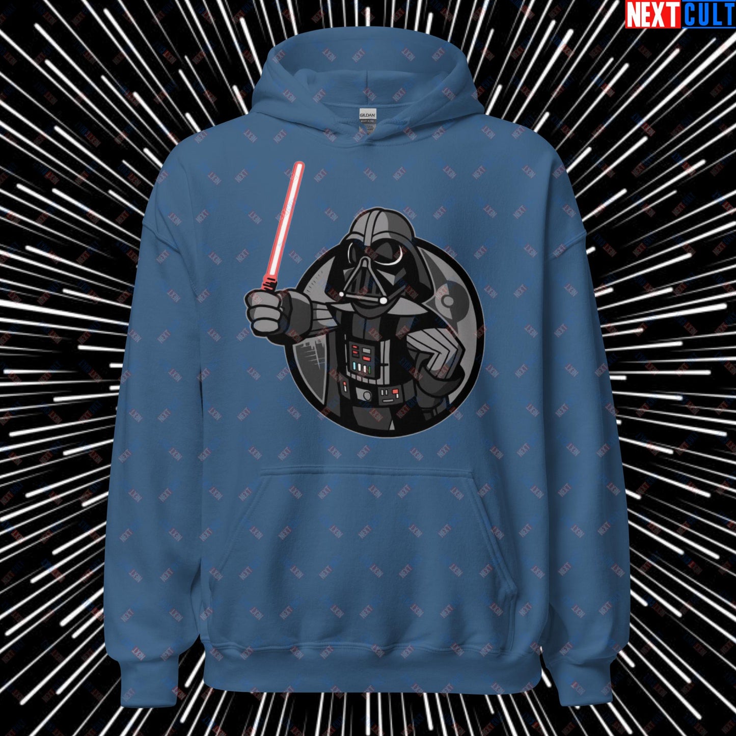 Sith Boy Darth Vader Star Wars Vault Boy Fallout Funny Cartoon Mashup Unisex Hoodie Indigo Blue Hoodies Darth Vader Fallout Movies Star Wars Vault Boy Next Cult Brand