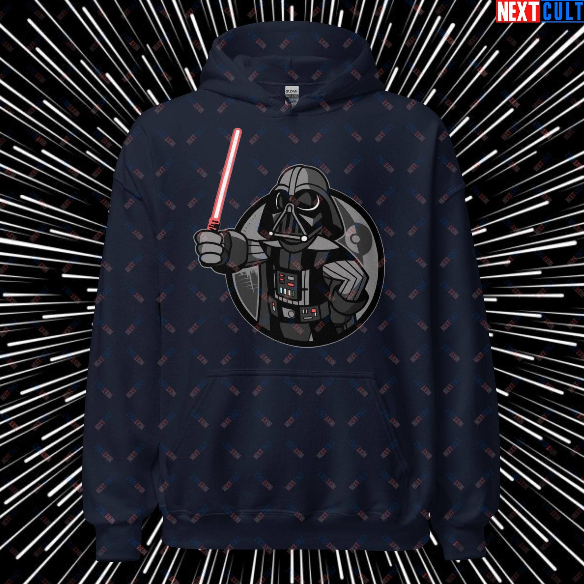 Sith Boy Darth Vader Star Wars Vault Boy Fallout Funny Cartoon Mashup Unisex Hoodie Navy Hoodies Darth Vader Fallout Movies Star Wars Vault Boy Next Cult Brand