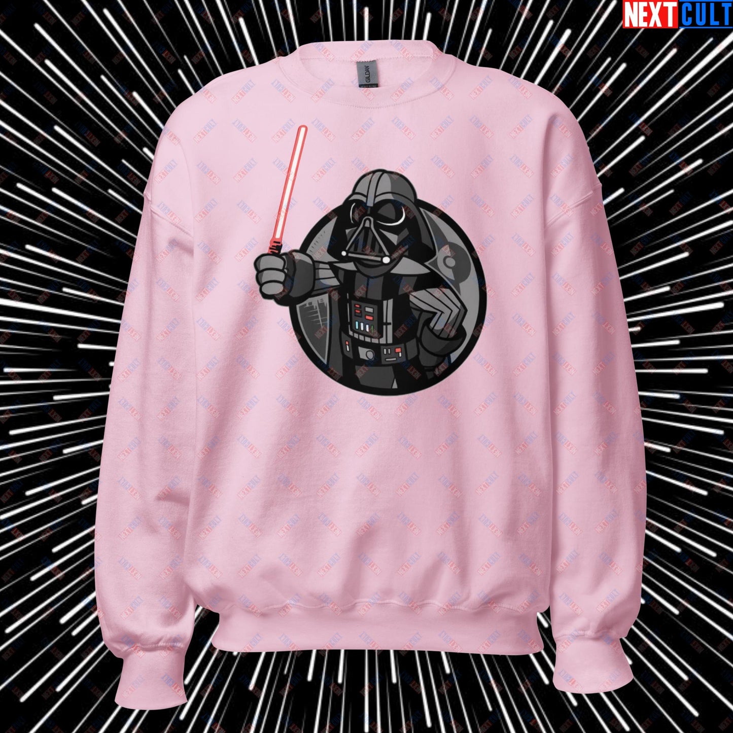 Sith Boy Darth Vader Star Wars Vault Boy Fallout Funny Cartoon Mashup Unisex Sweatshirt Light Pink Sweatshirts Darth Vader Fallout Movies Star Wars Vault Boy Next Cult Brand