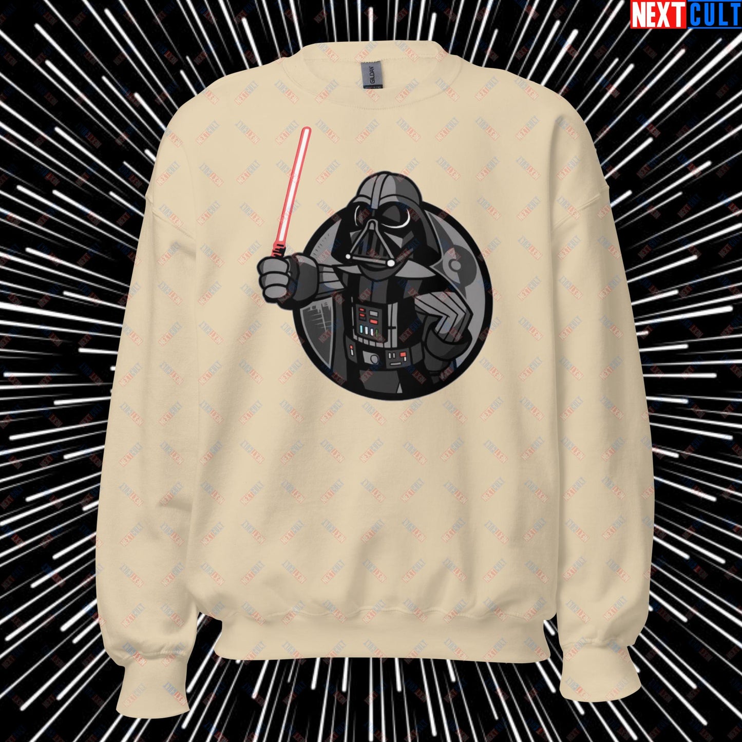 Sith Boy Darth Vader Star Wars Vault Boy Fallout Funny Cartoon Mashup Unisex Sweatshirt Sand Sweatshirts Darth Vader Fallout Movies Star Wars Vault Boy Next Cult Brand