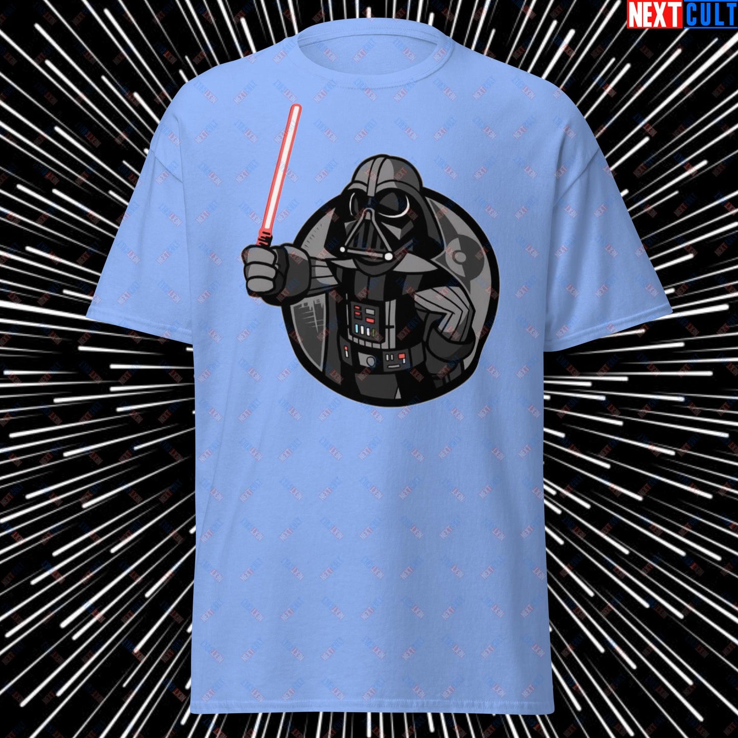 Sith Boy Darth Vader Star Wars Vault Boy Fallout Funny Cartoon Mashup Unisex tee Carolina Blue T-shirts Darth Vader Fallout Movies Star Wars Vault Boy Next Cult Brand