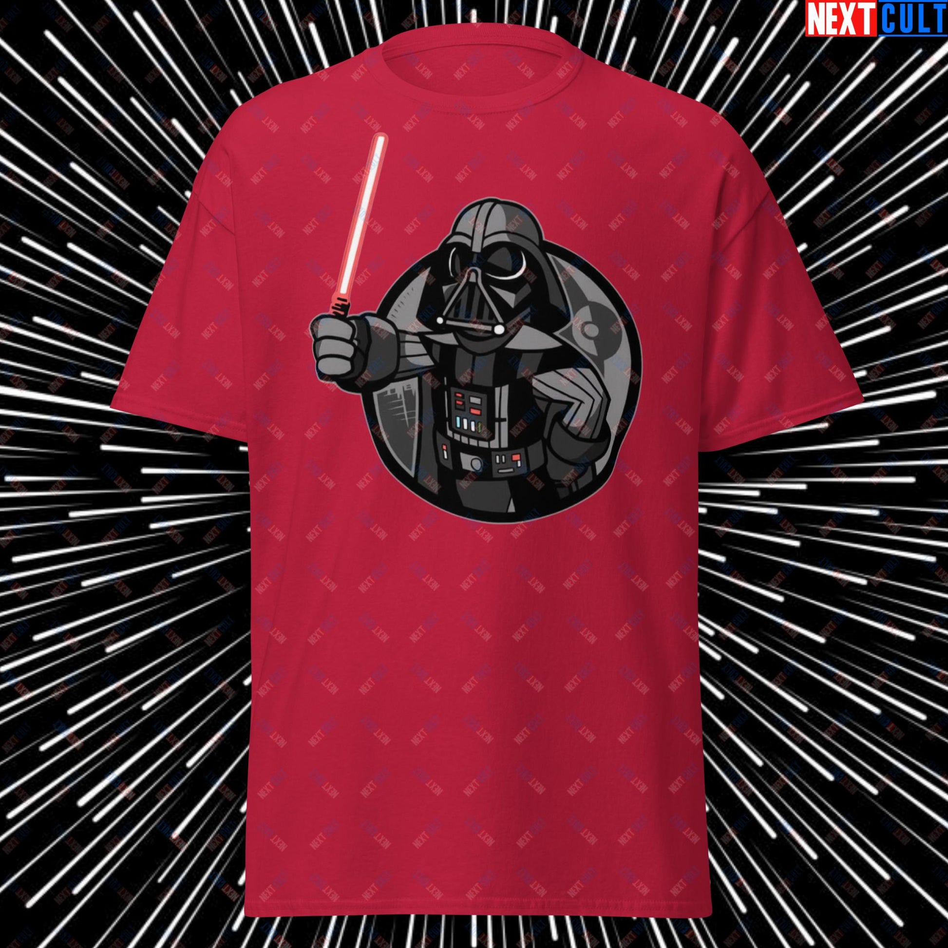 Sith Boy Darth Vader Star Wars Vault Boy Fallout Funny Cartoon Mashup Unisex tee Cardinal T-shirts Darth Vader Fallout Movies Star Wars Vault Boy Next Cult Brand