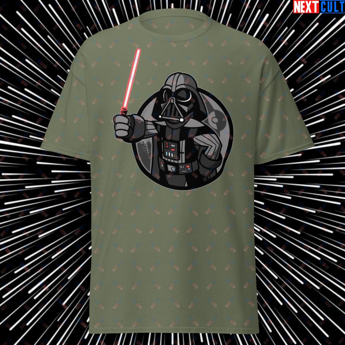 Sith Boy Darth Vader Star Wars Vault Boy Fallout Funny Cartoon Mashup Unisex tee Military Green T-shirts Darth Vader Fallout Movies Star Wars Vault Boy Next Cult Brand