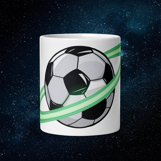 Soccer Planet Football World White glossy mug Next Cult Brand