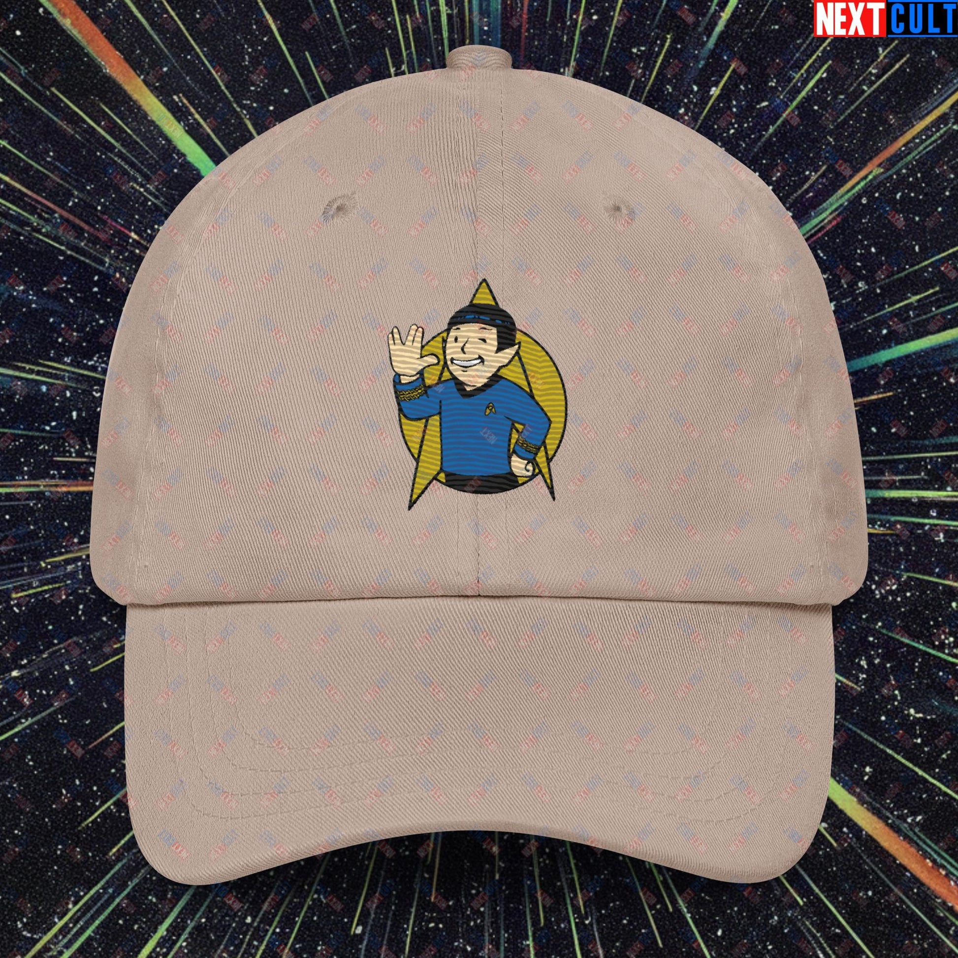 Spock Boy Star Trek Vault Boy Fallout Funny Meme Cartoon Mashup Dad hat Next Cult Brand