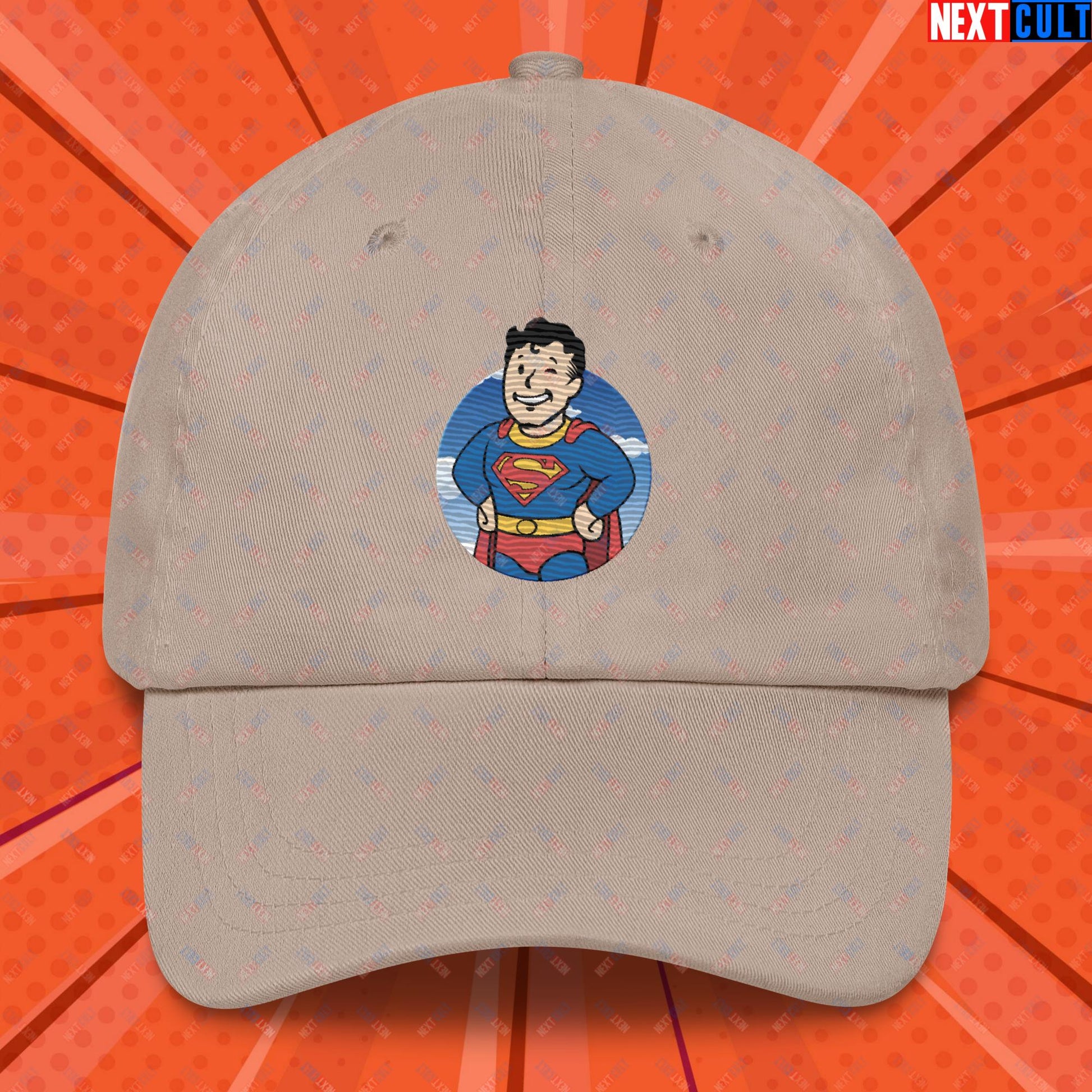 Super Boy Superman Vault Boy Fallout Funny Meme Cartoon Mashup Dad hat Next Cult Brand