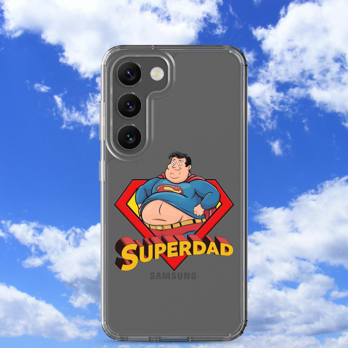 Superdad Father's Day Fat Superhero Clear Case for Samsung Next Cult Brand