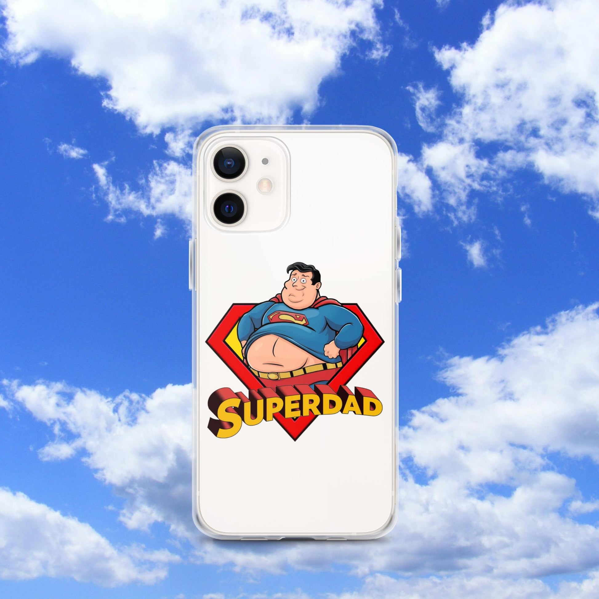 Superdad Father's Day Fat Superhero Clear Case for iPhone Next Cult Brand