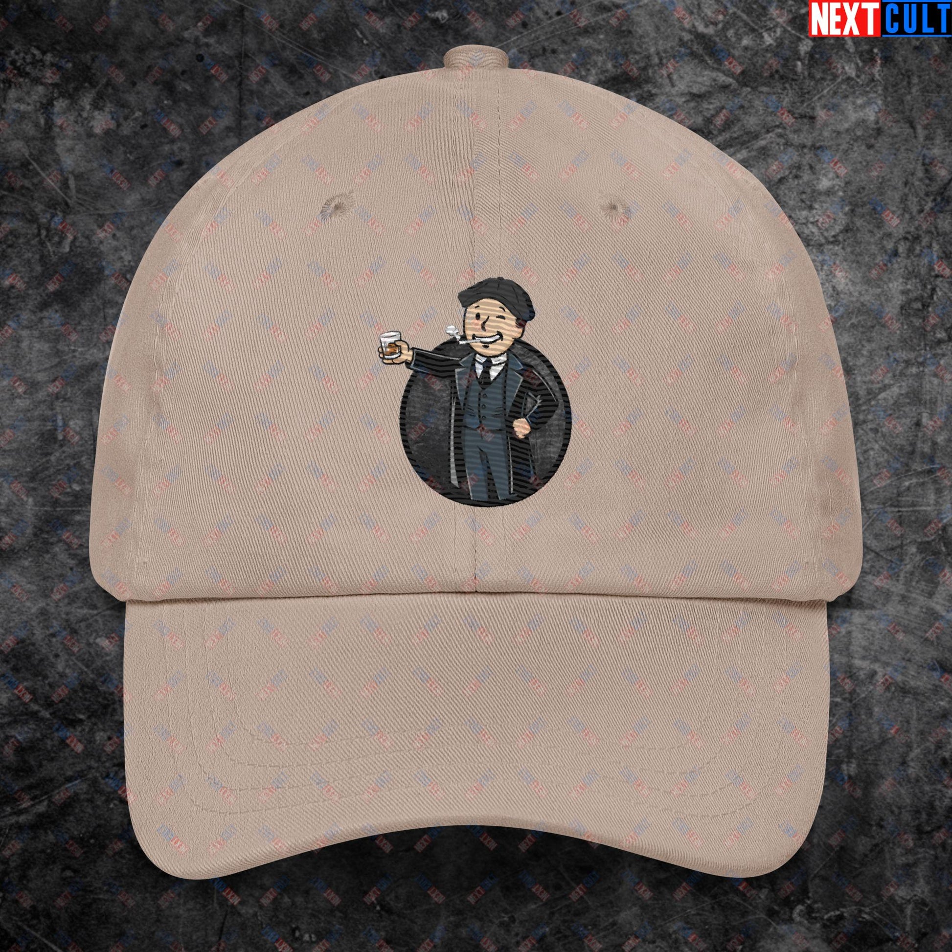 Tommy Boy Peaky Blinders Thomas Shelby Cillian Murphy Vault Boy Fallout Funny Meme Cartoon Mashup Dad hat Stone Hats Cillian Murphy Fallout Peaky Blinders TV Shows Vault Boy Next Cult Brand