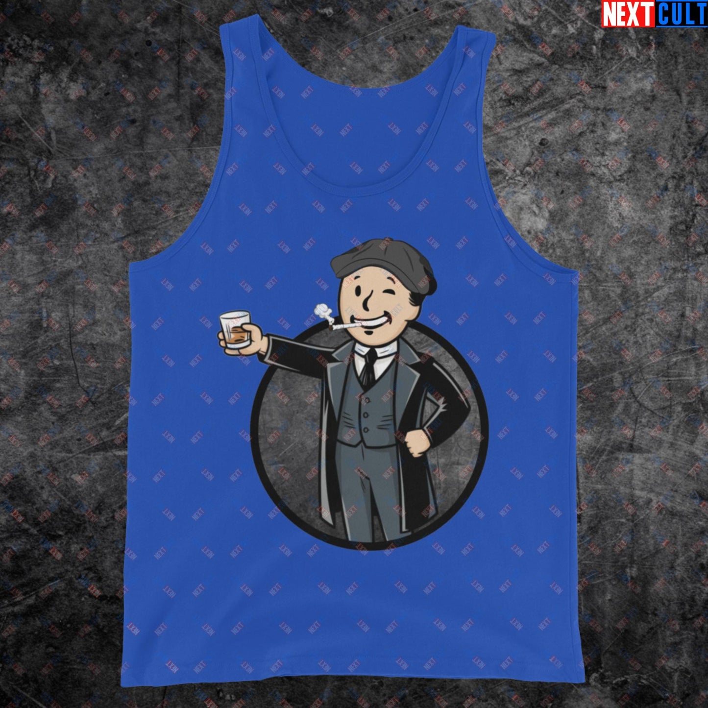 Tommy Boy Peaky Blinders Thomas Shelby Cillian Murphy Vault Boy Fallout Funny Meme Cartoon Mashup Tank Top Next Cult Brand