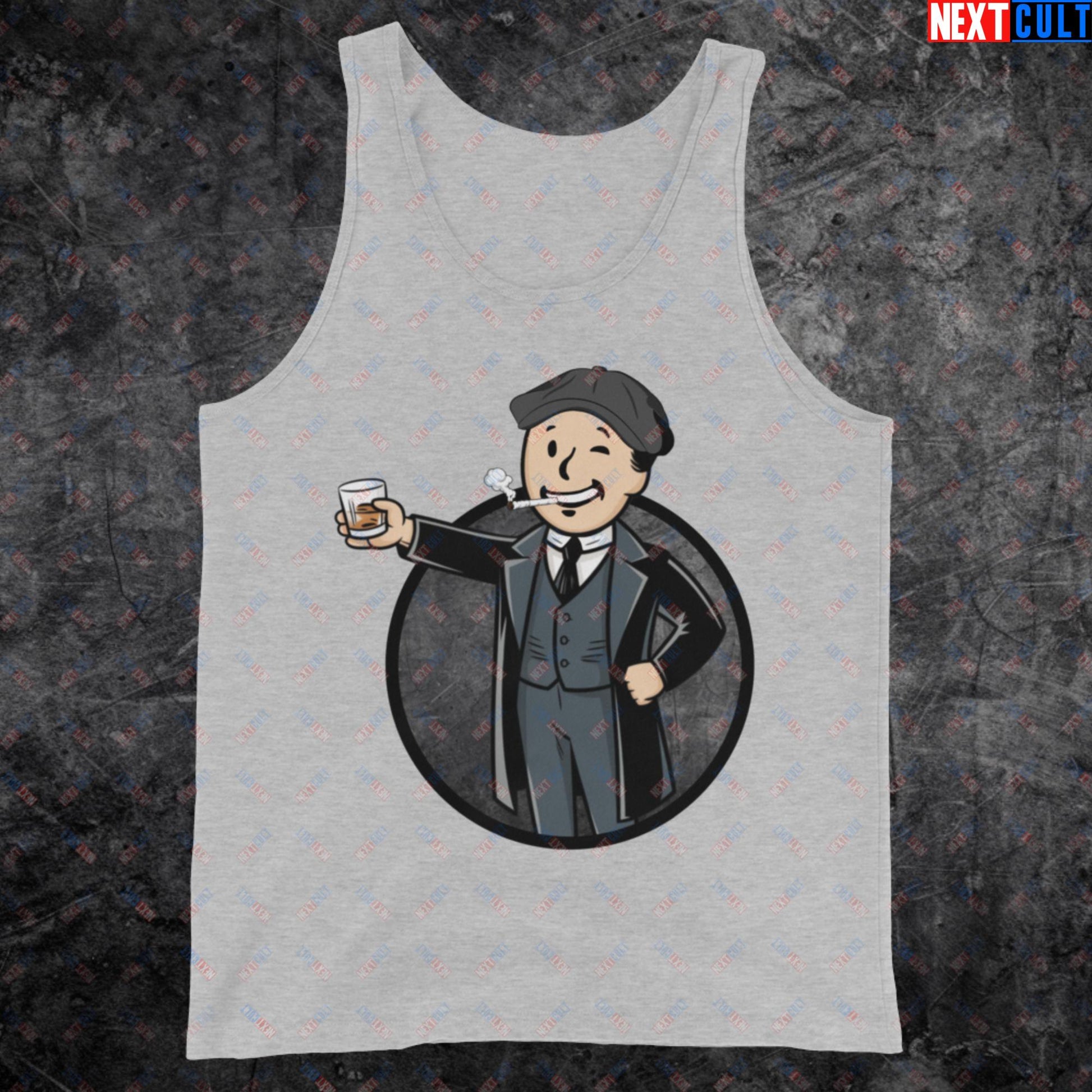 Tommy Boy Peaky Blinders Thomas Shelby Cillian Murphy Vault Boy Fallout Funny Meme Cartoon Mashup Tank Top Next Cult Brand