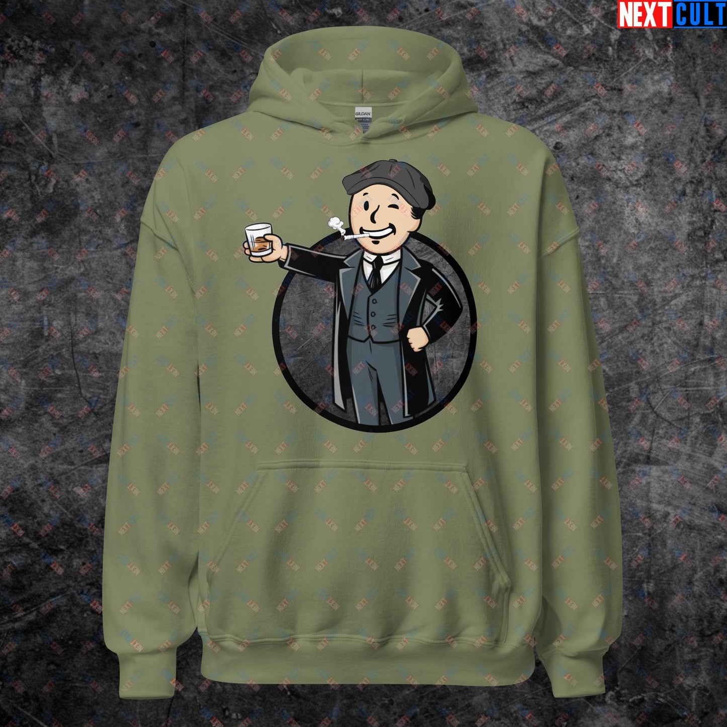 Tommy Boy Peaky Blinders Thomas Shelby Cillian Murphy Vault Boy Fallout Funny Meme Cartoon Mashup Unisex Hoodie Next Cult Brand