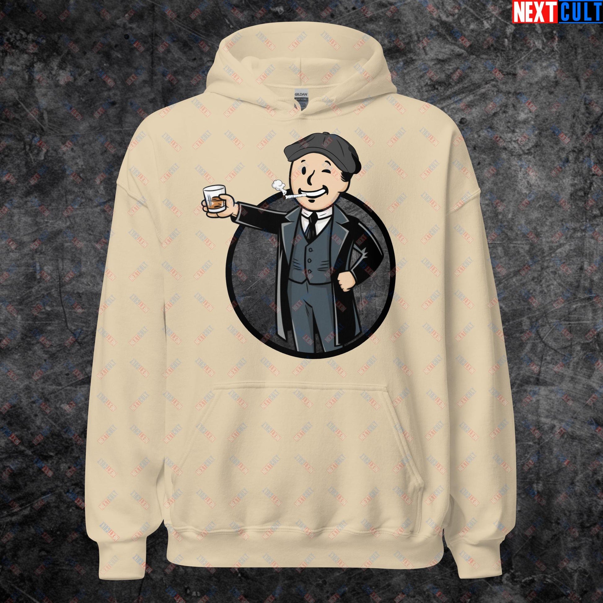 Tommy Boy Peaky Blinders Thomas Shelby Cillian Murphy Vault Boy Fallout Funny Meme Cartoon Mashup Unisex Hoodie Next Cult Brand