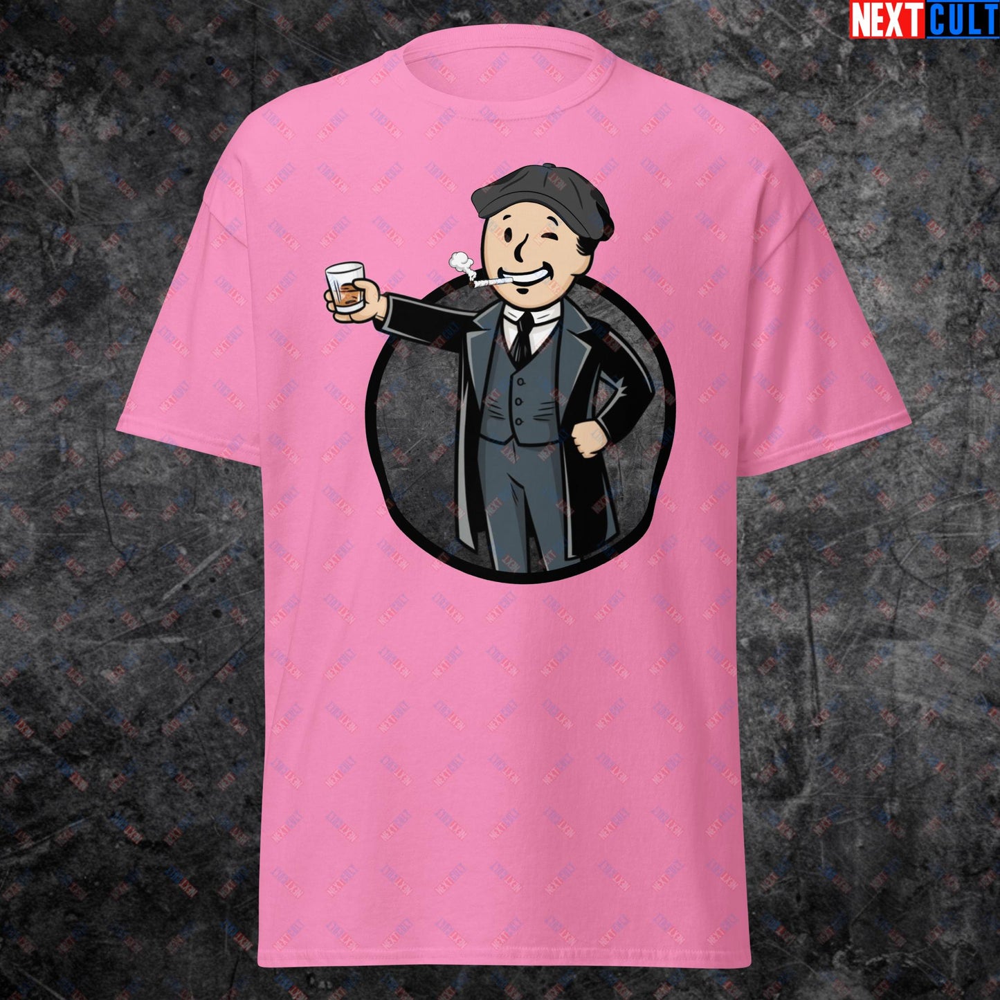 Tommy Boy Peaky Blinders Thomas Shelby Cillian Murphy Vault Boy Fallout Funny Meme Cartoon Mashup Unisex tee Azalea T-shirts Cillian Murphy Fallout Peaky Blinders TV Shows Vault Boy Next Cult Brand