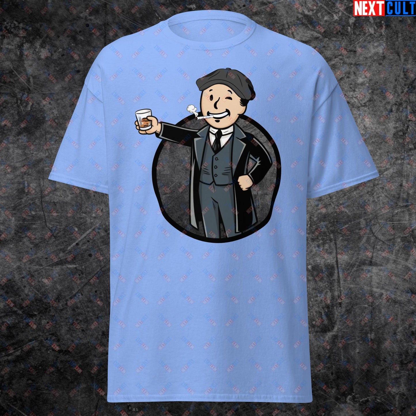 Tommy Boy Peaky Blinders Thomas Shelby Cillian Murphy Vault Boy Fallout Funny Meme Cartoon Mashup Unisex tee Next Cult Brand