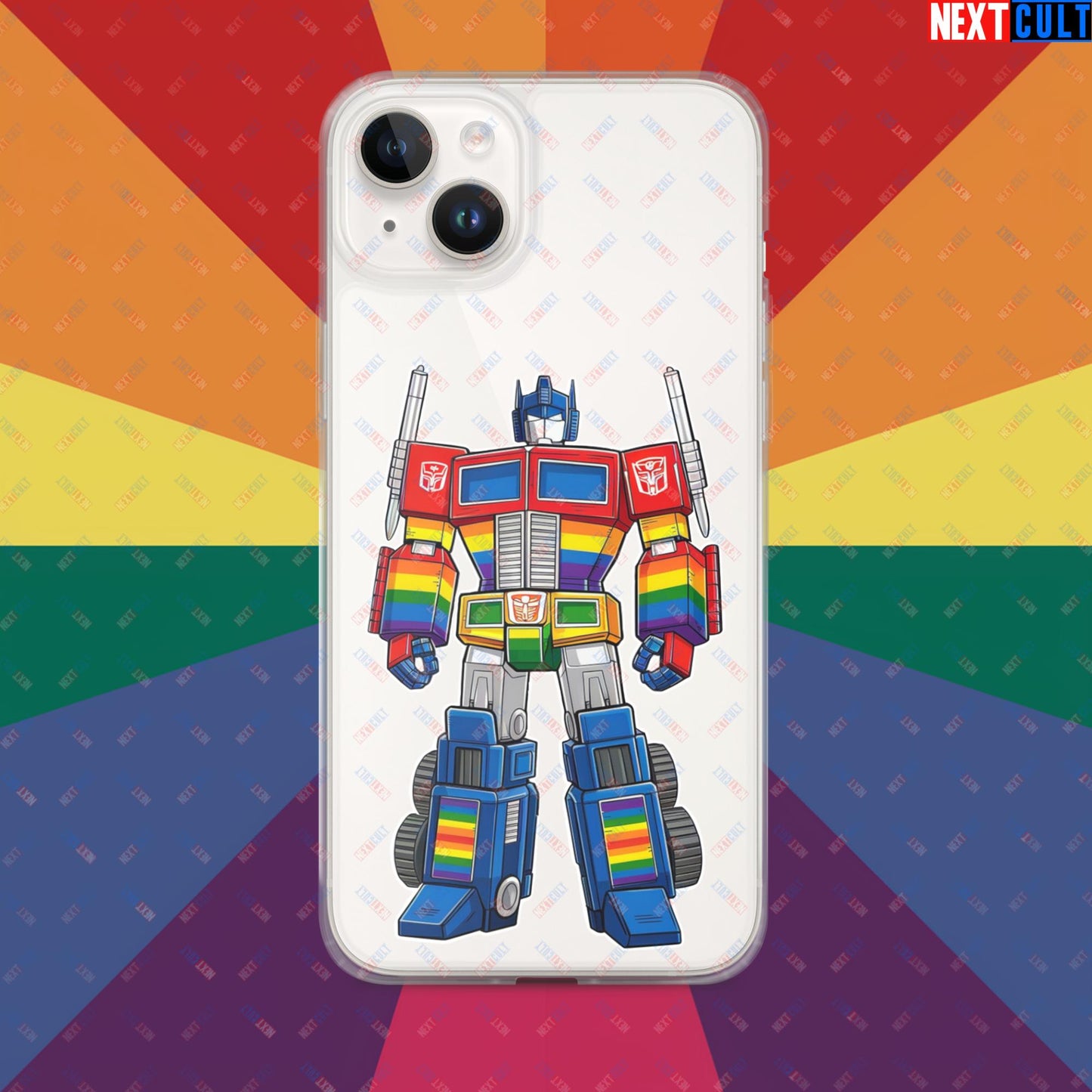 Transformer Transgender Pride Funny LGBTQ+ Clear Case for iPhone iPhone 14 Plus Mobile Phone Cases LGBTQ+ Movies Transformers Next Cult Brand