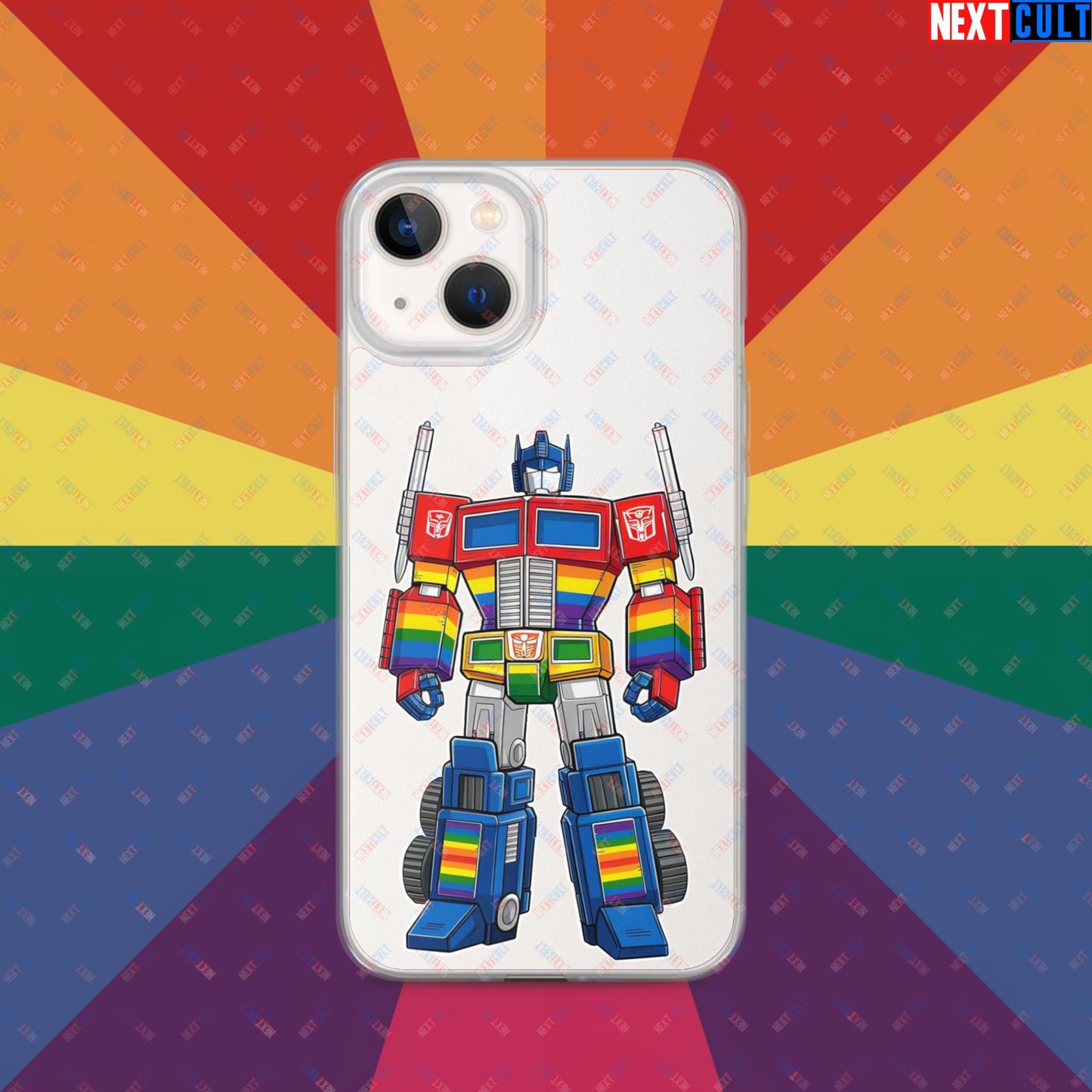 Transformer Transgender Pride Funny LGBTQ+ Clear Case for iPhone iPhone 13 Mobile Phone Cases LGBTQ+ Movies Transformers Next Cult Brand