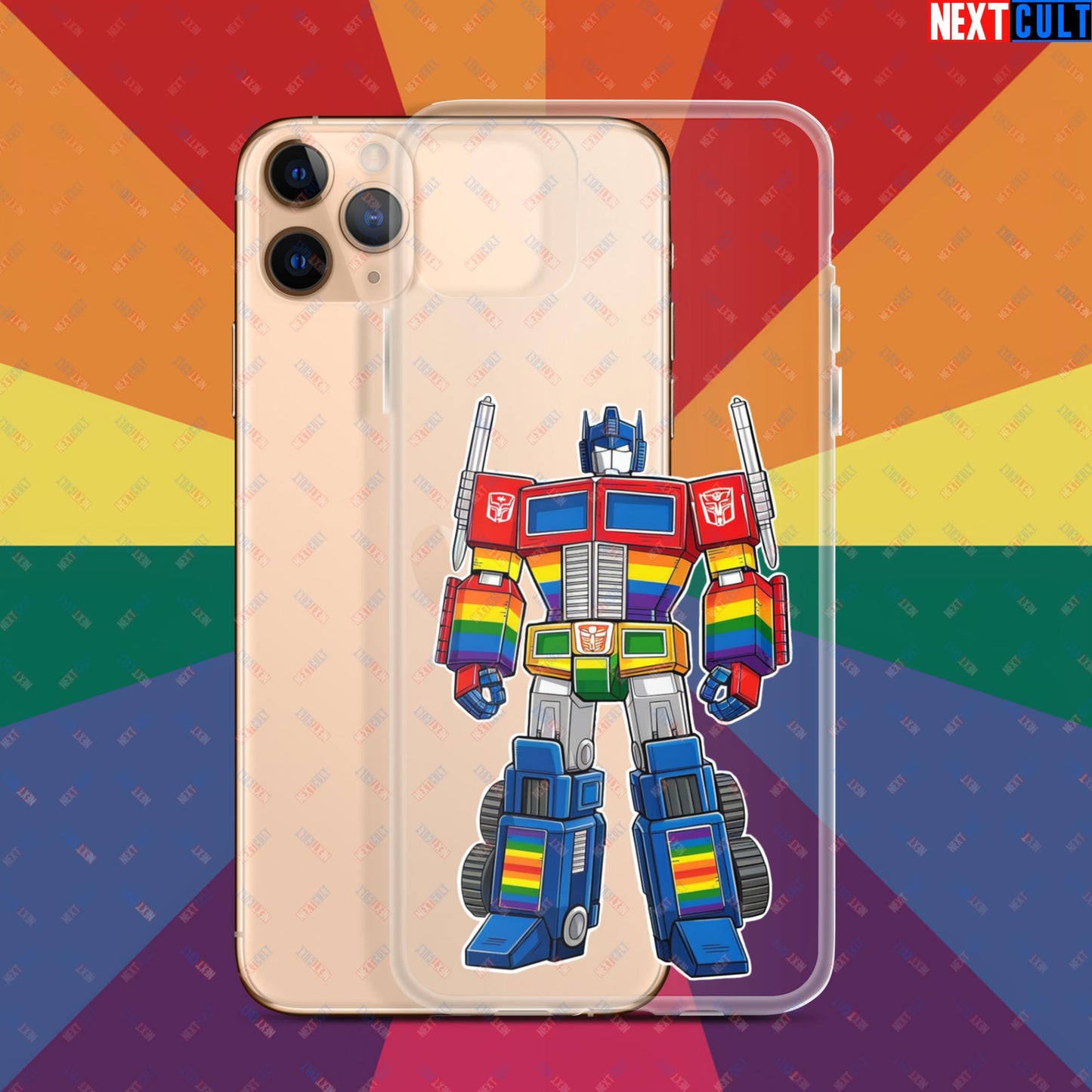 Transformer Transgender Pride Funny LGBTQ+ Clear Case for iPhone Next Cult Brand