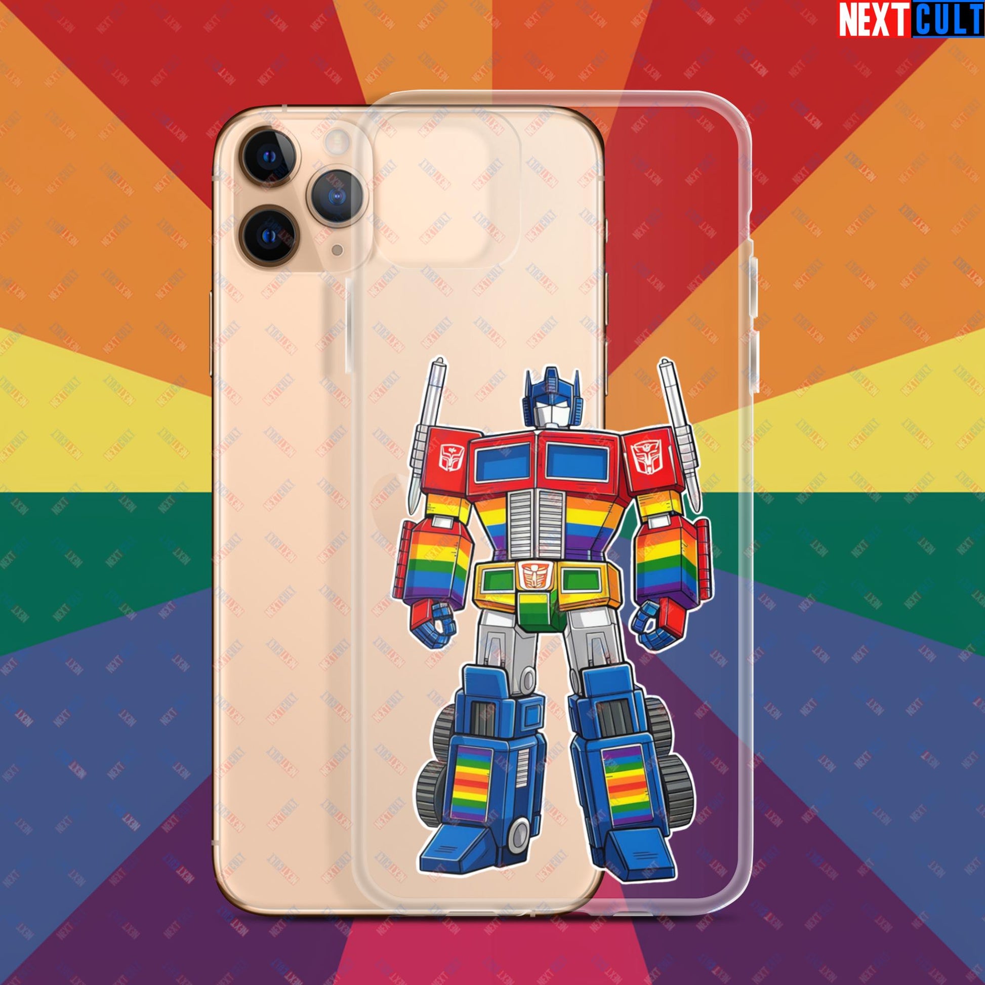 Transformer Transgender Pride Funny LGBTQ+ Clear Case for iPhone iPhone 11 Pro Max Mobile Phone Cases LGBTQ+ Movies Transformers Next Cult Brand