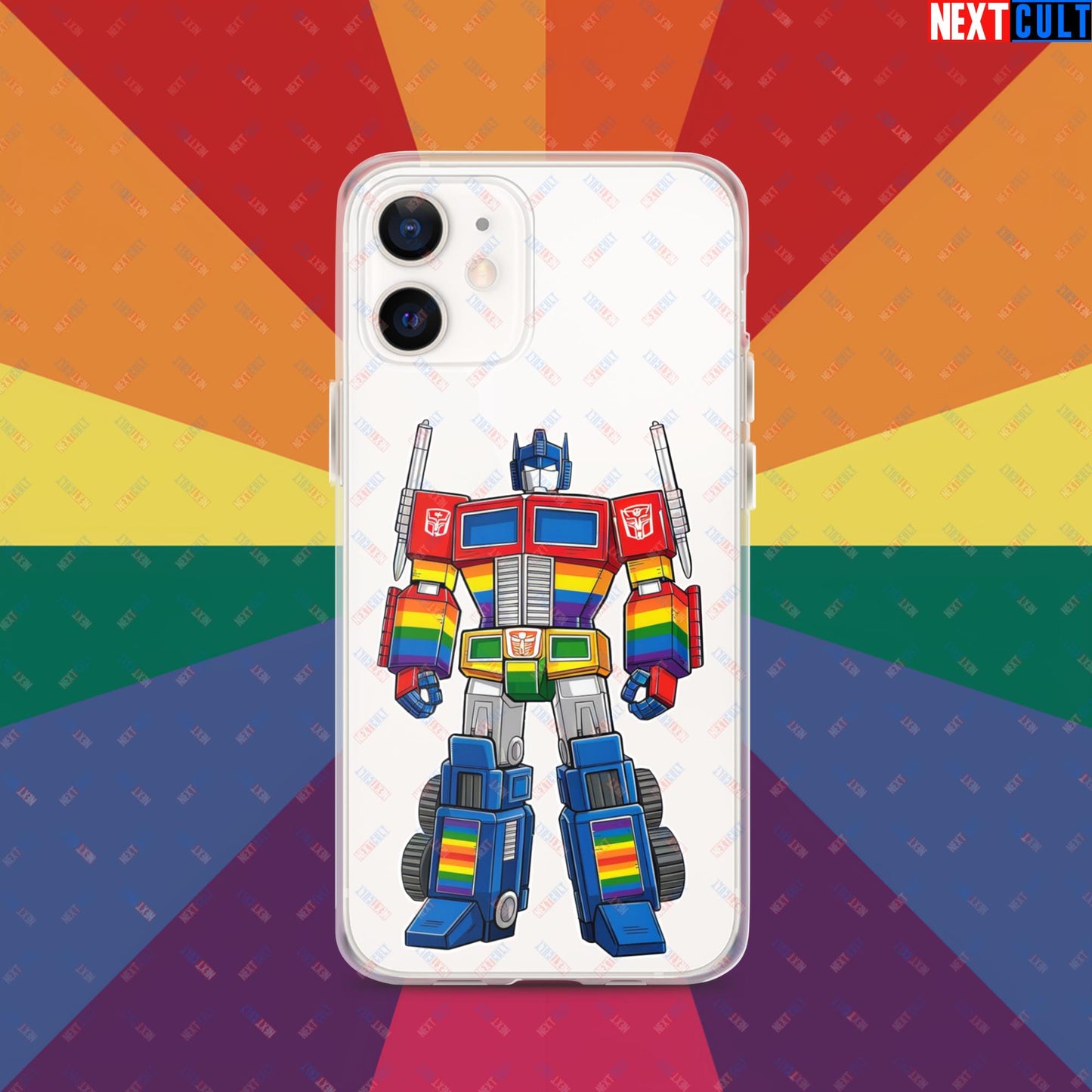 Transformer Transgender Pride Funny LGBTQ+ Clear Case for iPhone iPhone 12 Mobile Phone Cases LGBTQ+ Movies Transformers Next Cult Brand