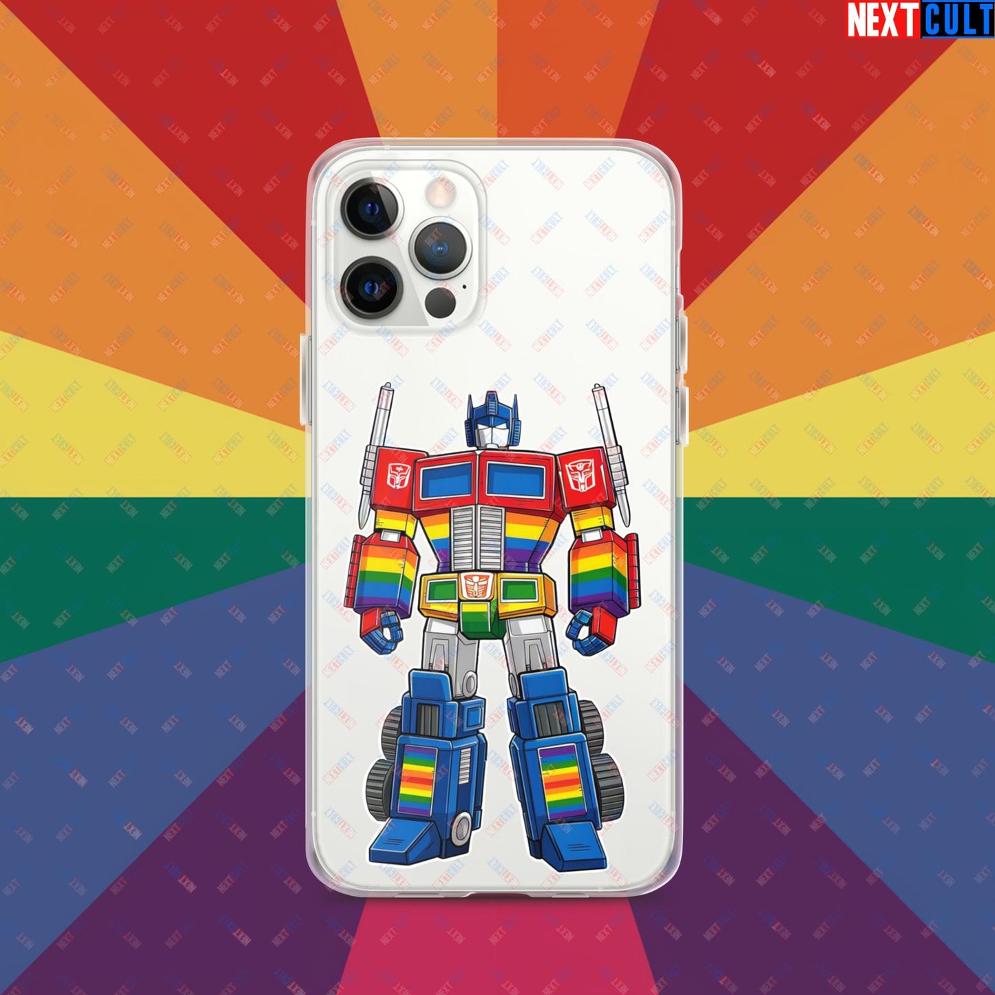 Transformer Transgender Pride Funny LGBTQ+ Clear Case for iPhone iPhone 12 Pro Mobile Phone Cases LGBTQ+ Movies Transformers Next Cult Brand