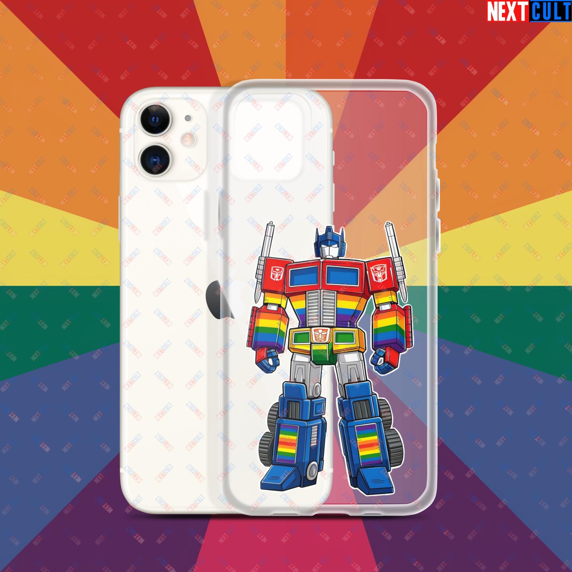 Transformer Transgender Pride Funny LGBTQ+ Clear Case for iPhone Next Cult Brand