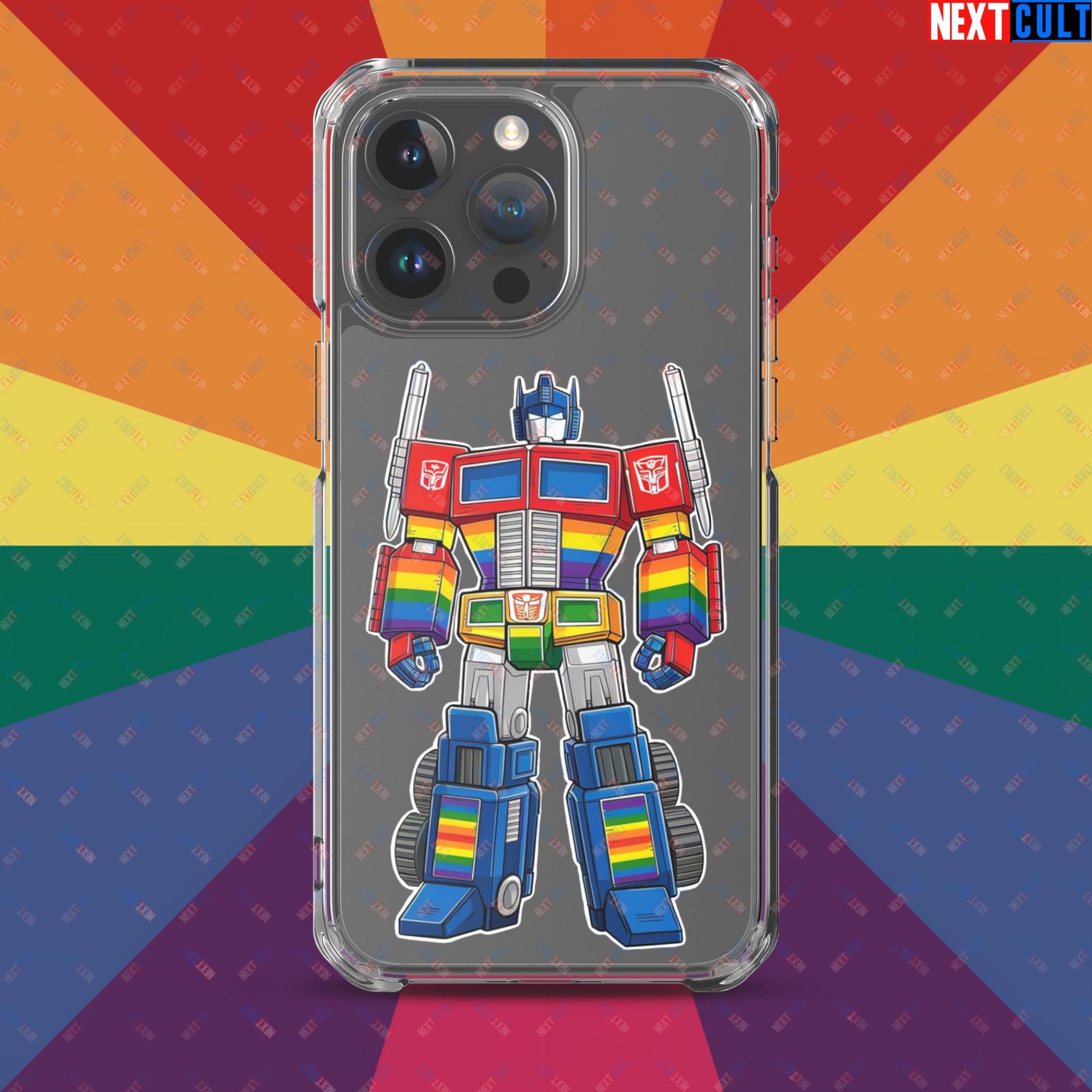 Transformer Transgender Pride Funny LGBTQ+ Clear Case for iPhone iPhone 15 Pro Max Mobile Phone Cases LGBTQ+ Movies Transformers Next Cult Brand