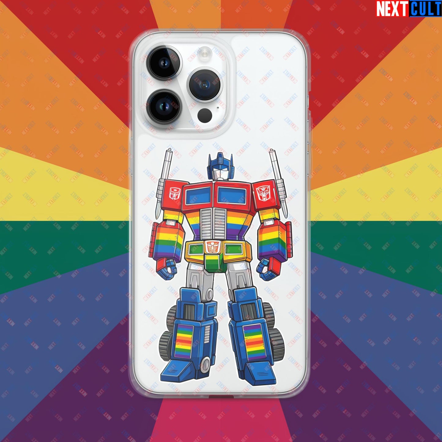 Transformer Transgender Pride Funny LGBTQ+ Clear Case for iPhone Next Cult Brand