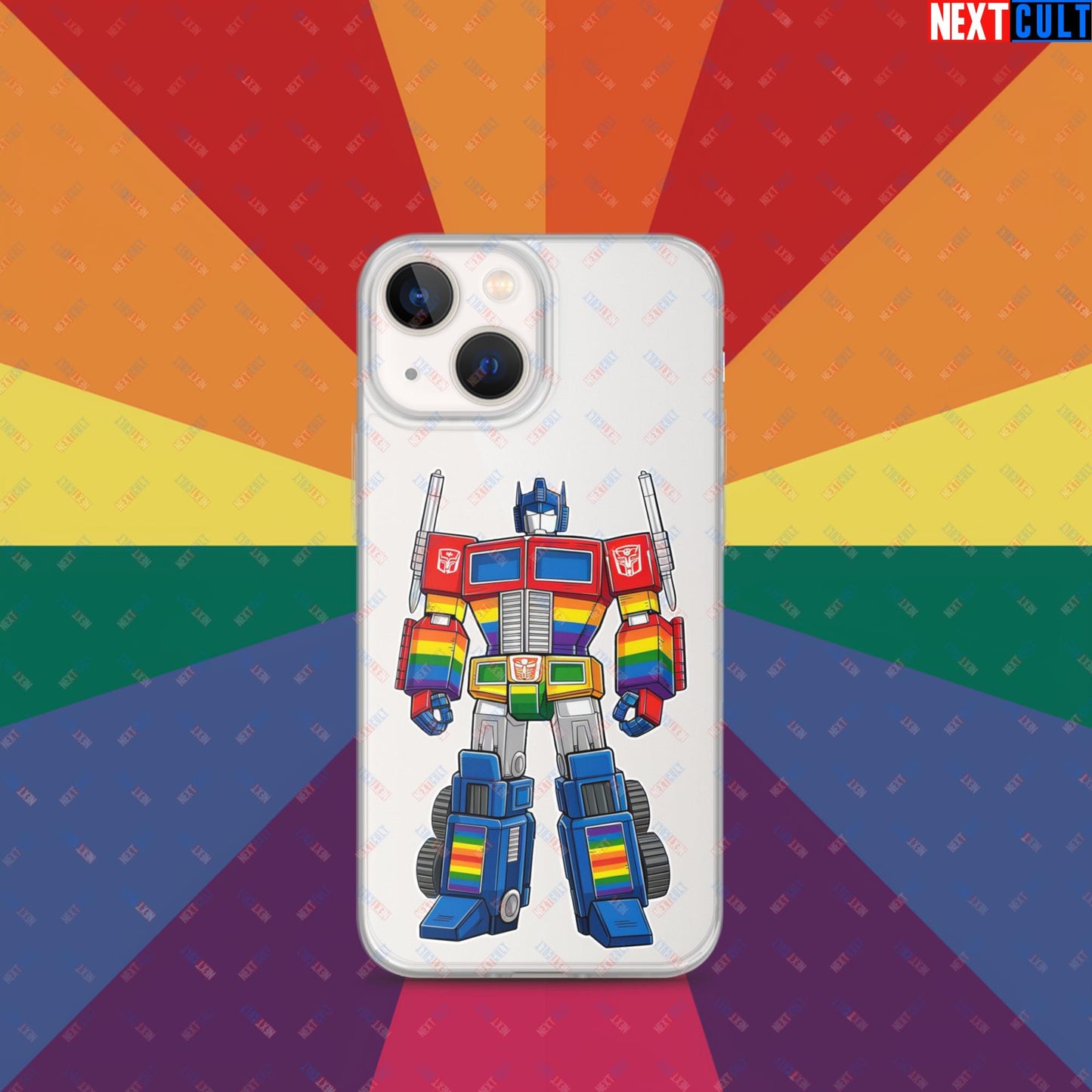 Transformer Transgender Pride Funny LGBTQ+ Clear Case for iPhone iPhone 13 mini Mobile Phone Cases LGBTQ+ Movies Transformers Next Cult Brand