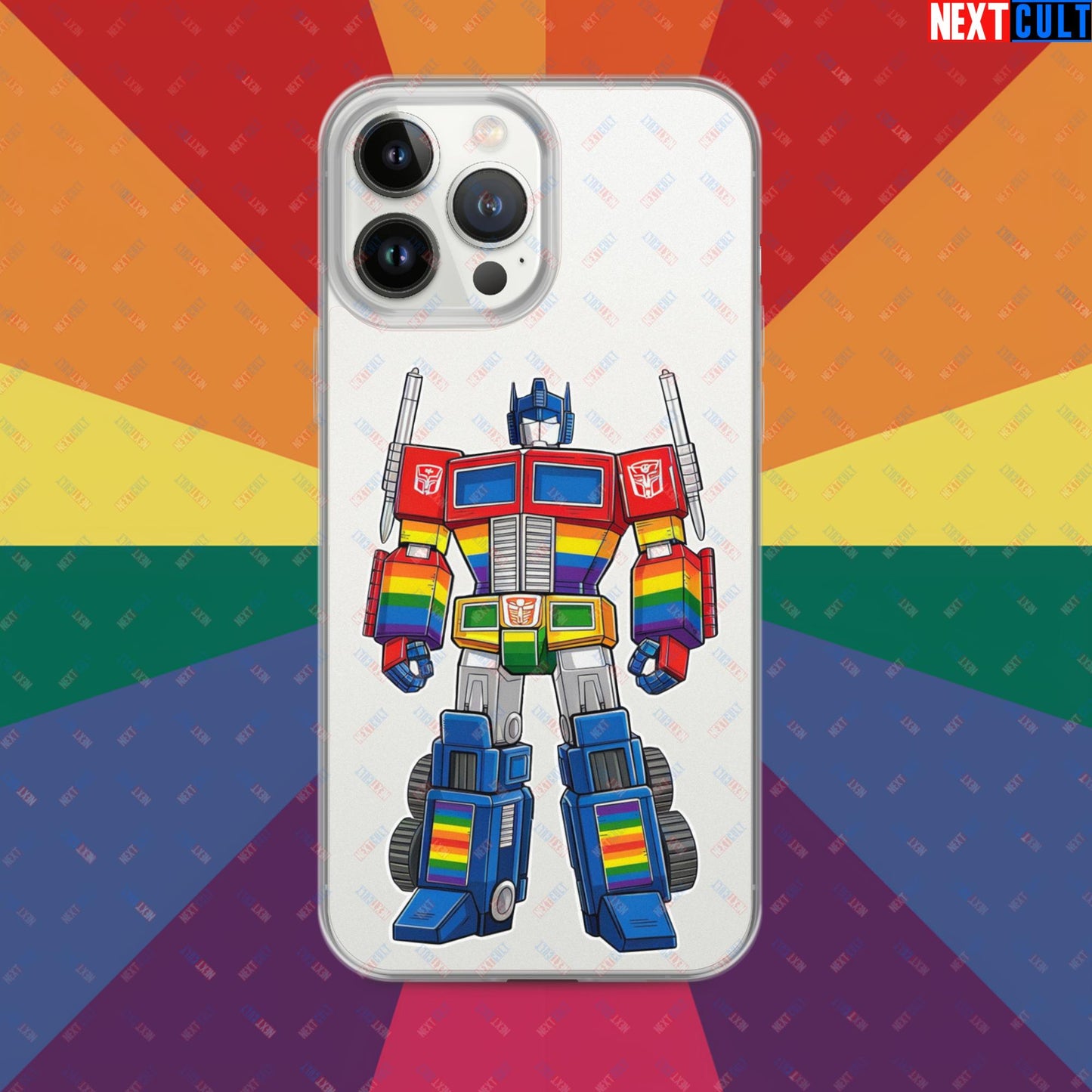 Transformer Transgender Pride Funny LGBTQ+ Clear Case for iPhone Next Cult Brand