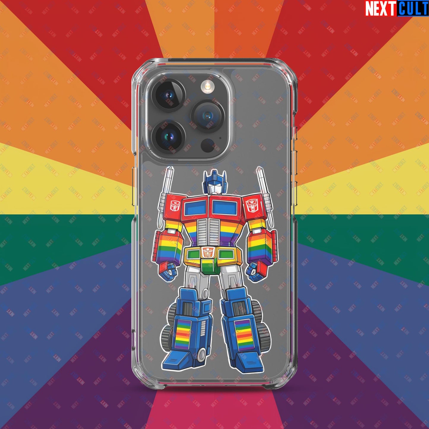 Transformer Transgender Pride Funny LGBTQ+ Clear Case for iPhone Next Cult Brand