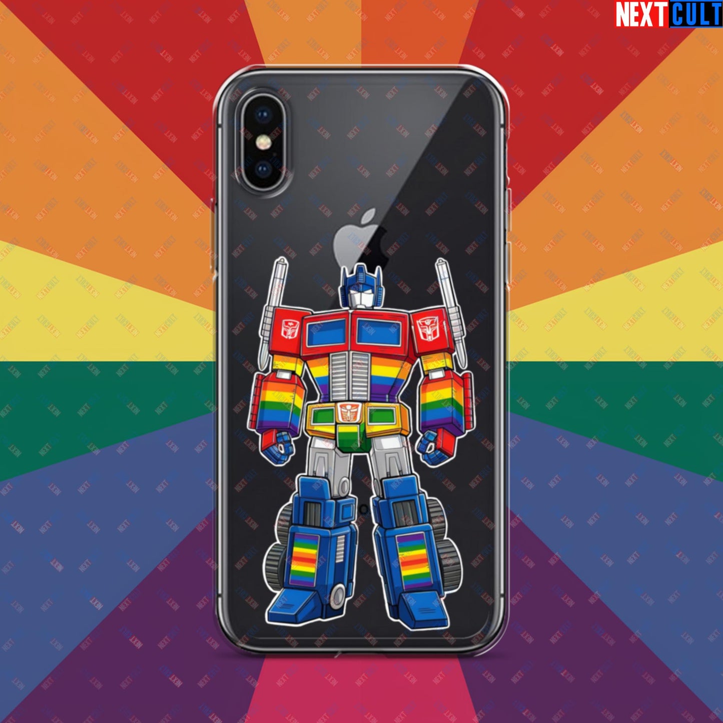 Transformer Transgender Pride Funny LGBTQ+ Clear Case for iPhone Next Cult Brand