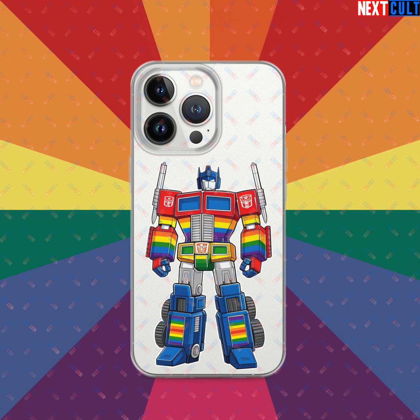 Transformer Transgender Pride Funny LGBTQ+ Clear Case for iPhone Next Cult Brand