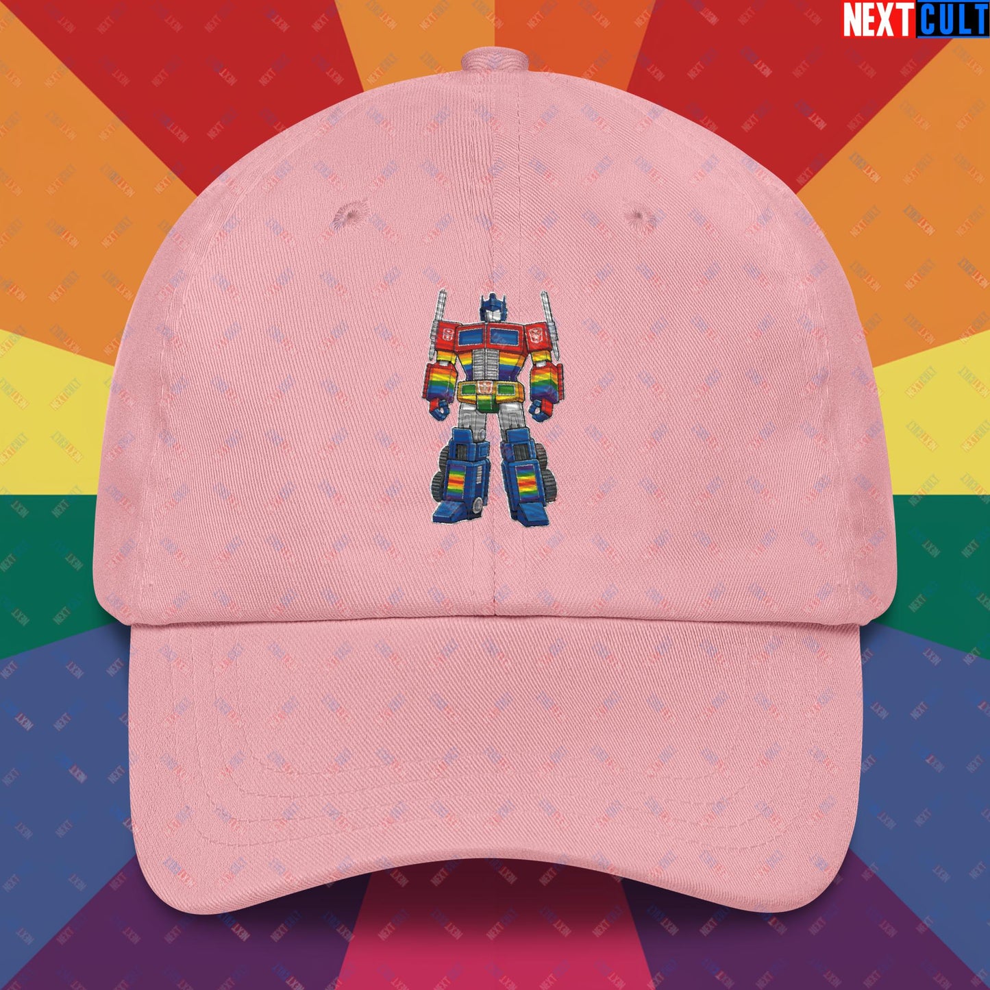 Transformer Transgender Pride Funny LGBTQ+ Dad hat Pink Hats LGBTQ+ Movies Transformers Next Cult Brand