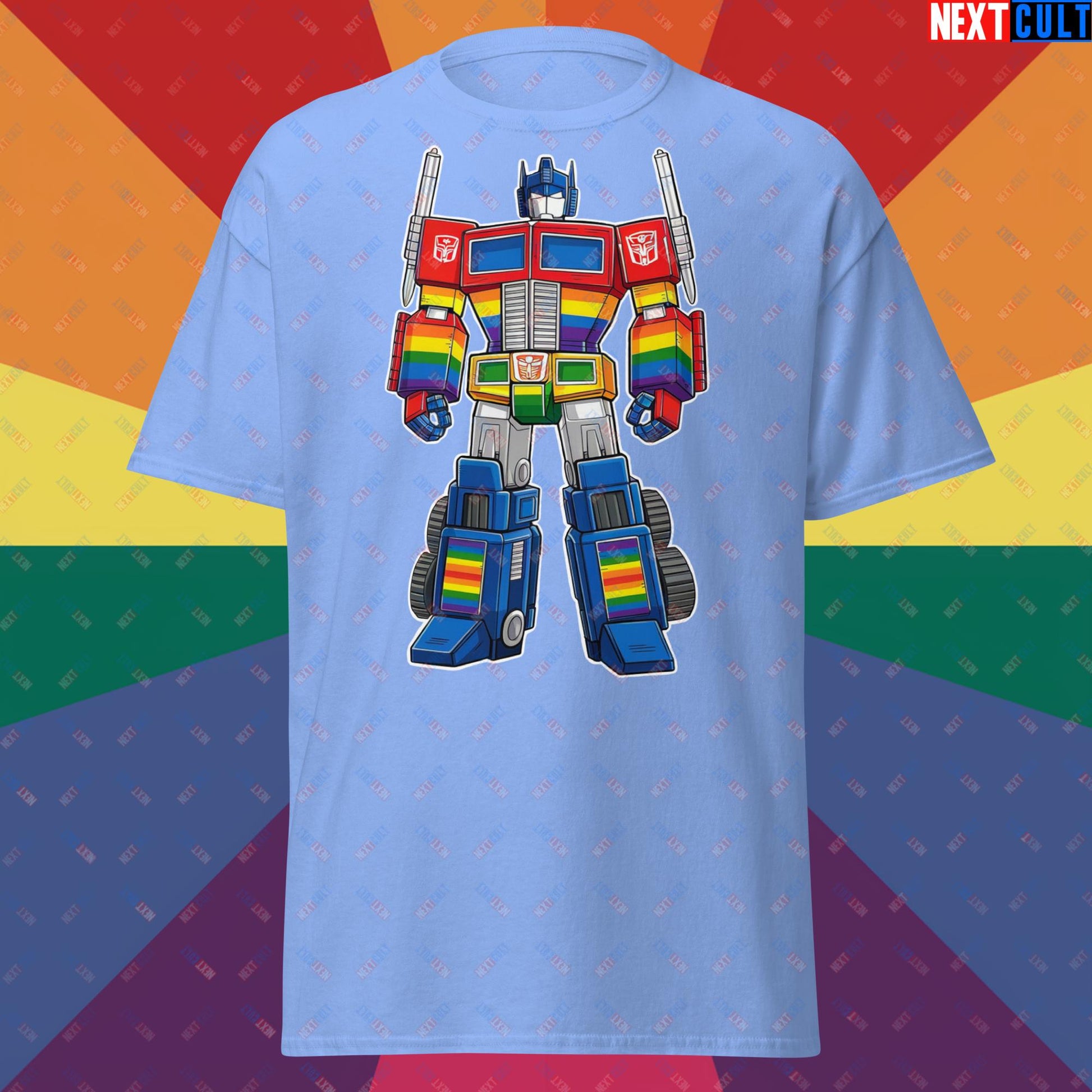 Transformer Transgender Pride Funny LGBTQ+ Unisex tee Carolina Blue T-shirts LGBTQ+ Movies Transformers Next Cult Brand