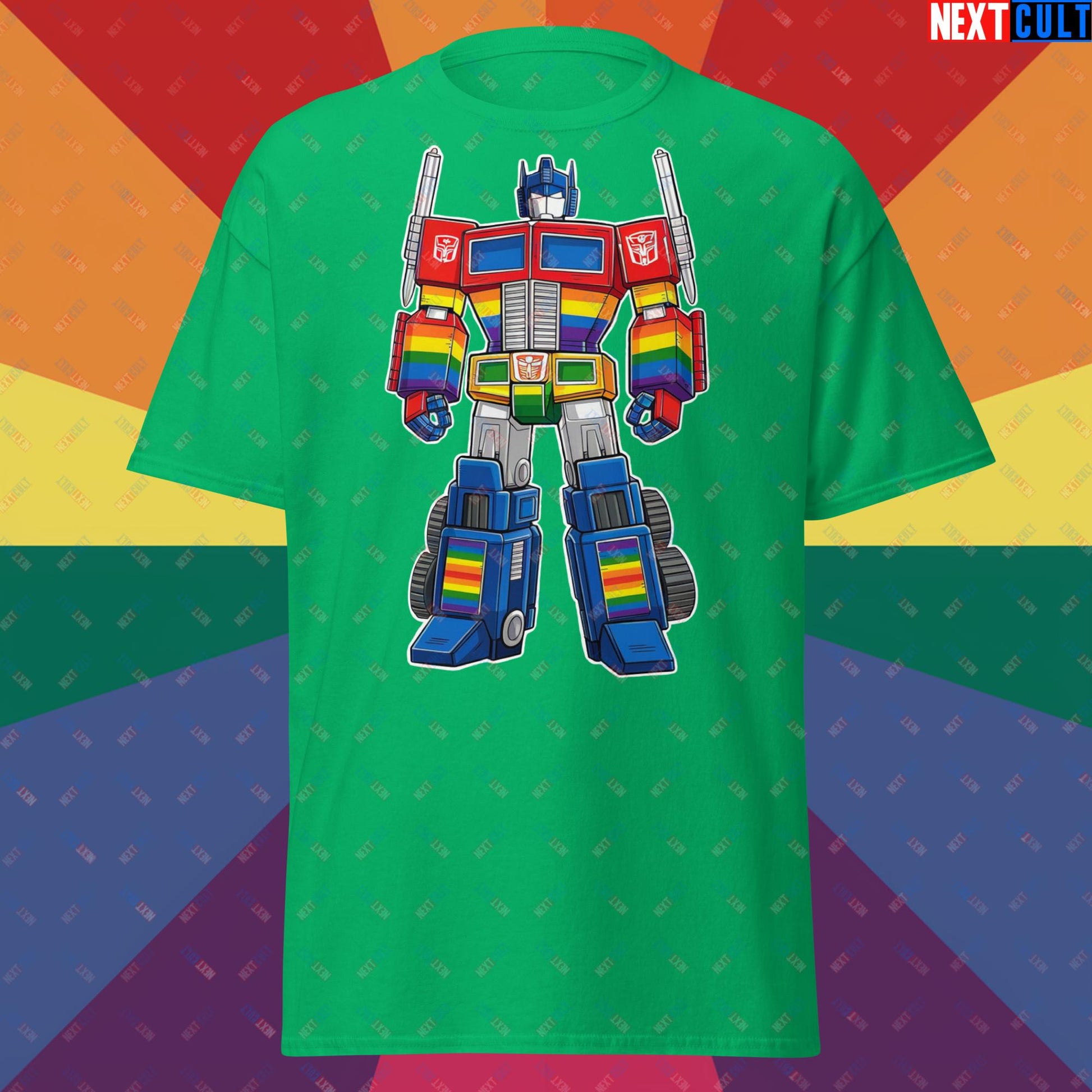 Transformer Transgender Pride Funny LGBTQ+ Unisex tee Irish Green T-shirts LGBTQ+ Movies Transformers Next Cult Brand