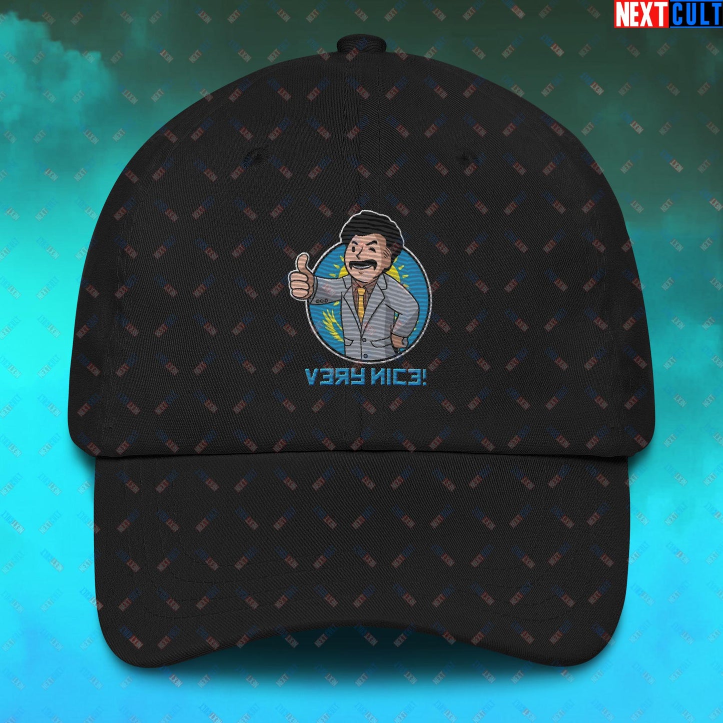 Very Nice Boy Borat Vault Boy Fallout Funny Cartoon Mashup Dad hat Next Cult Brand