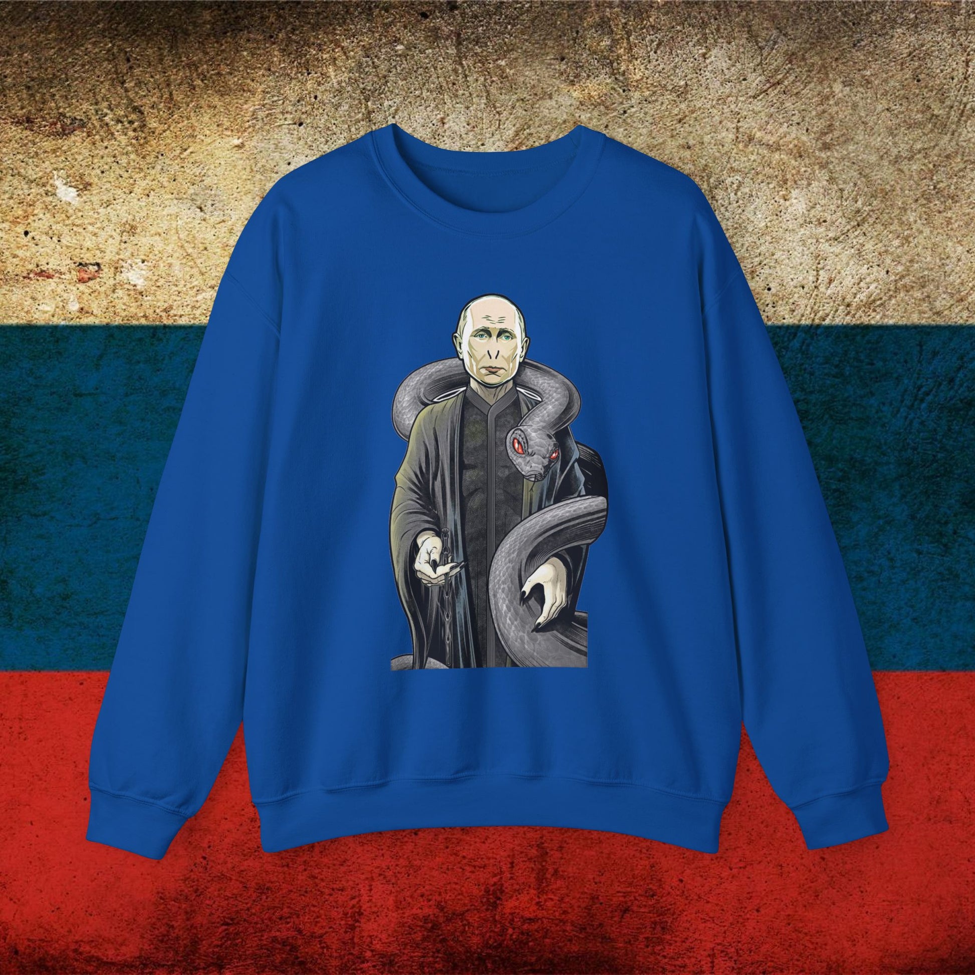 Vlademort Putin Funny Anti Vladimir Putin Voldemort Unisex Heavy Blend Crewneck Sweatshirt Royal Sweatshirts Politics Vladimir Putin Printify