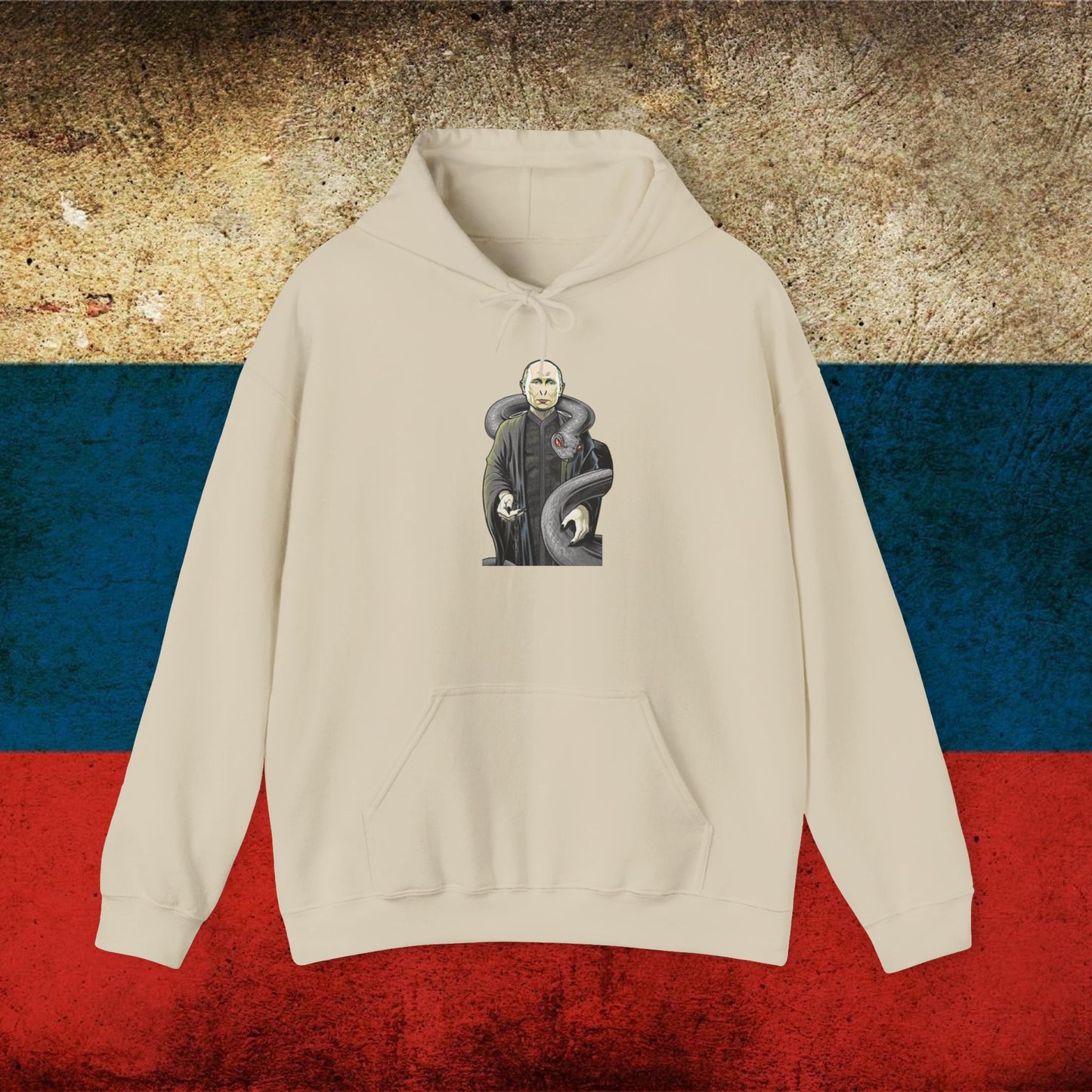 Vlademort Putin Funny Anti Vladimir Putin Voldemort Unisex Heavy Blend Hooded Sweatshirt Sand Hoodies Politics Vladimir Putin Printify