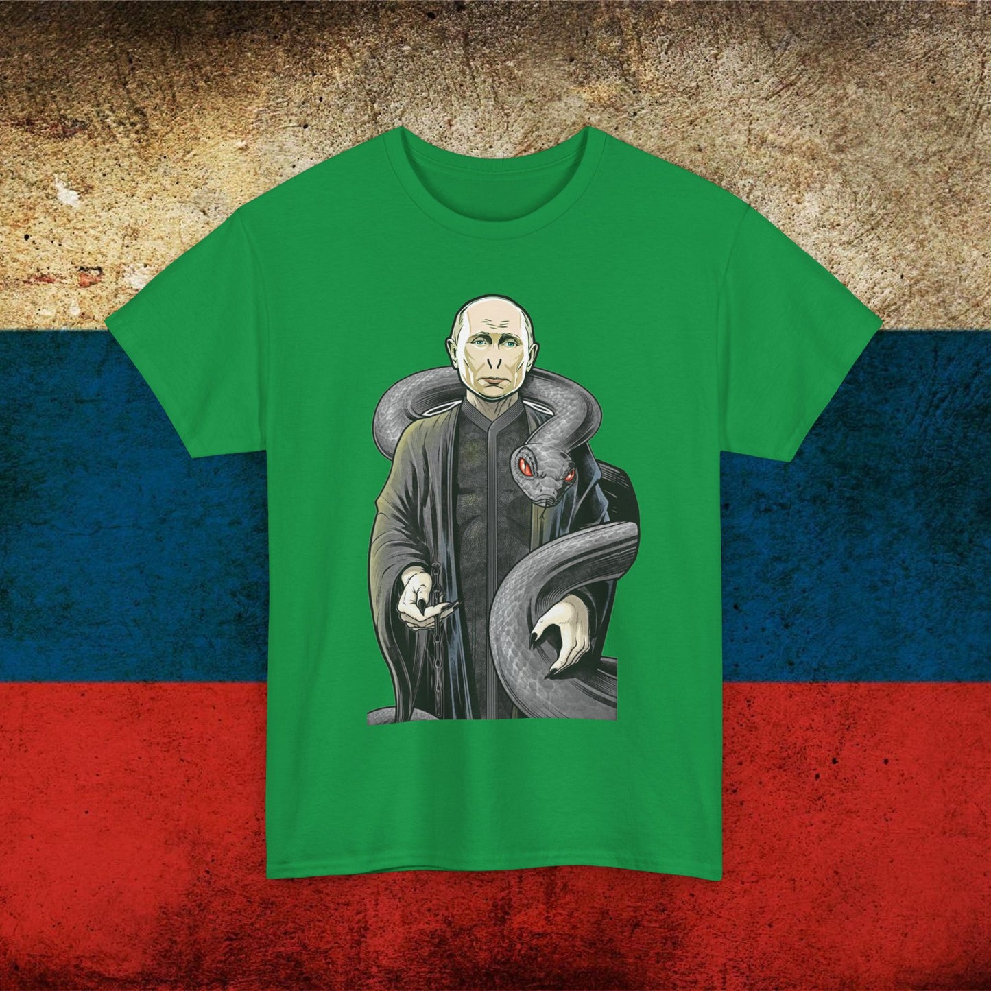 Vlademort Putin Funny Anti Vladimir Putin Voldemort Unisex Heavy Cotton Tee Irish Green T-shirts Politics Vladimir Putin Printify