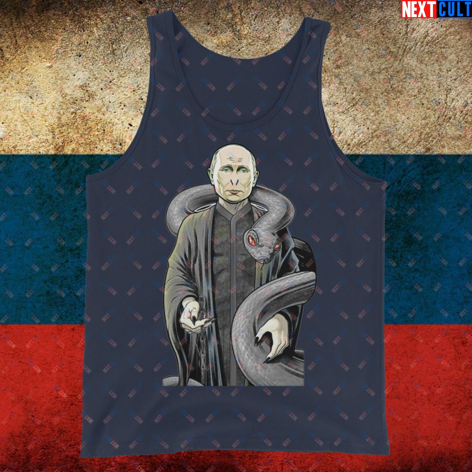 Vlademort Putin Voldemort Funny Anti Vladimir Putin Tank Top Navy Tank Tops Politics Vladimir Putin Next Cult Brand