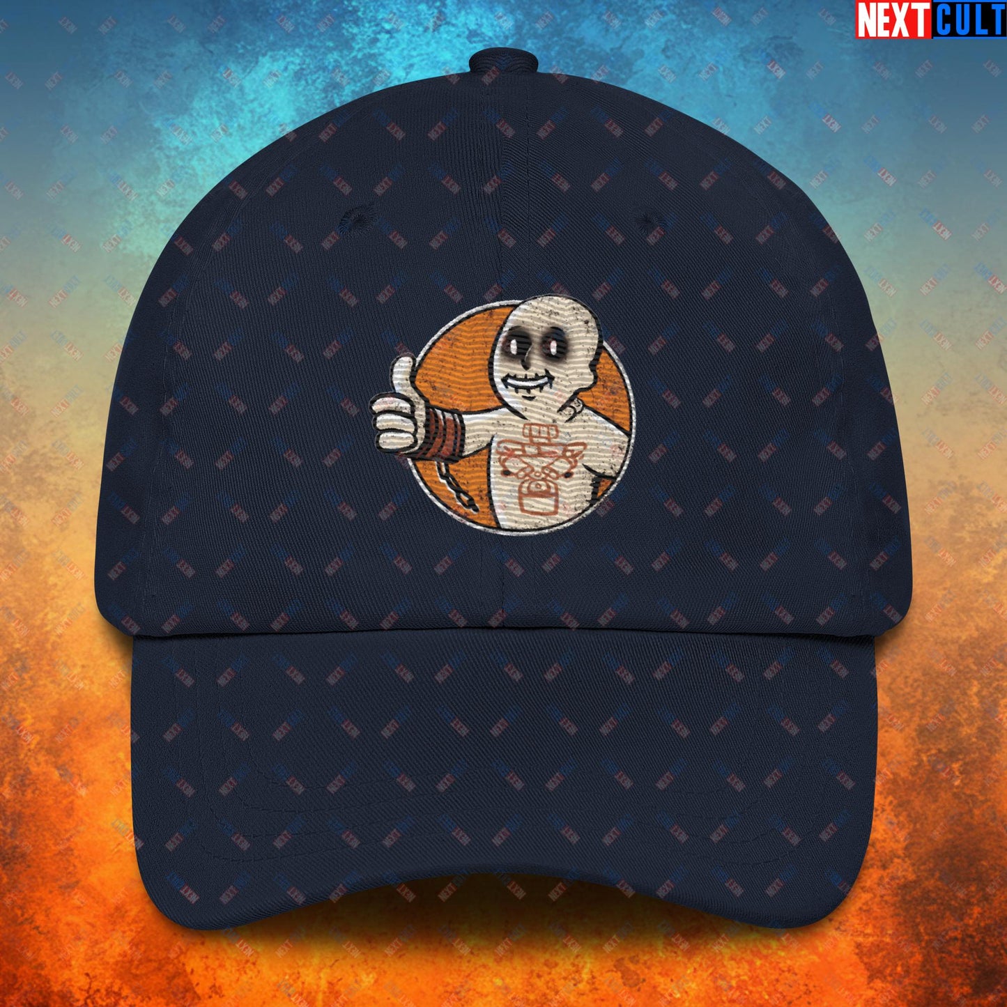 War Boy Mad Max Vault Boy Fallout Funny Meme Cartoon Mashup Dad hat Next Cult Brand