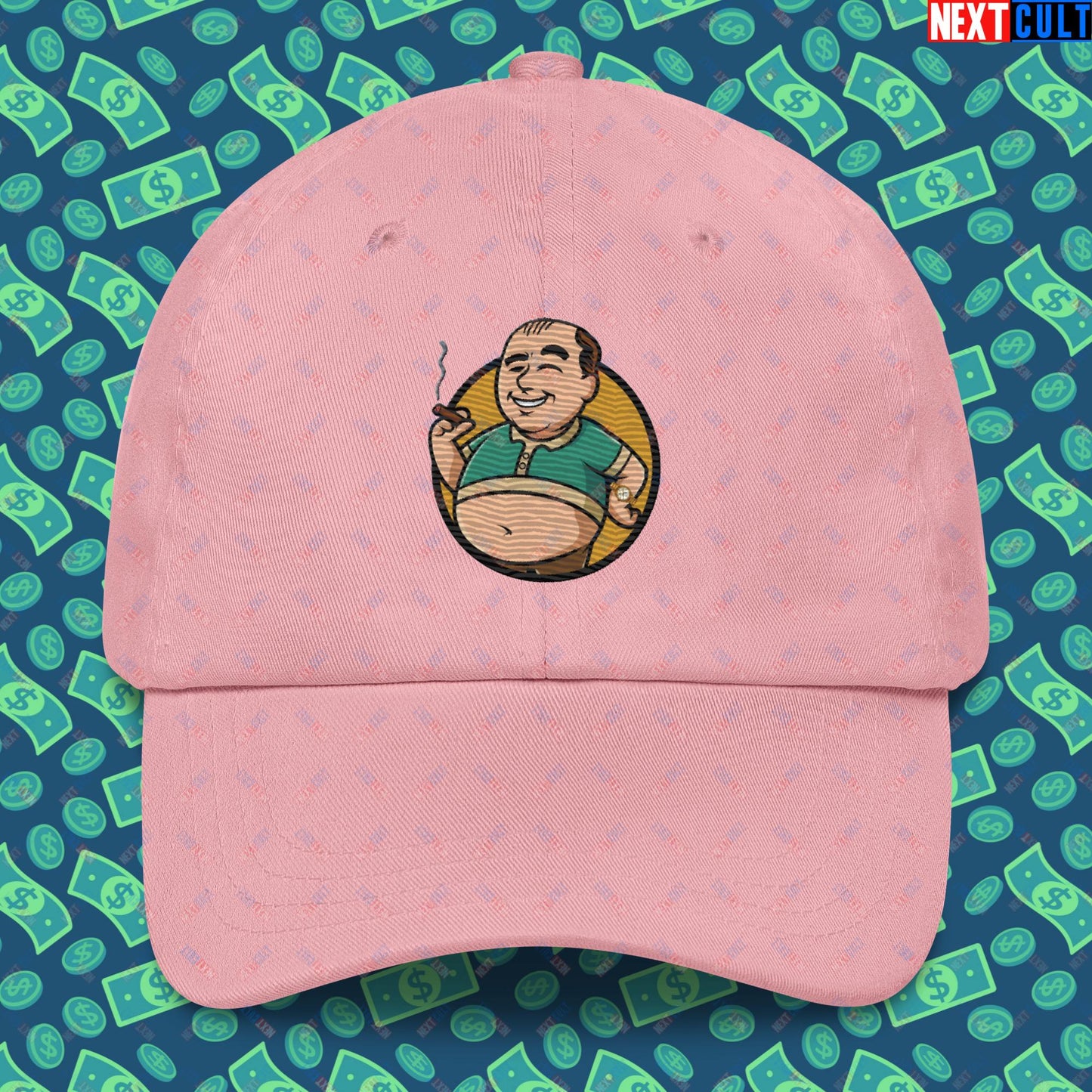 Waste Management Boy Tony Soprano Vault Boy Fallout Funny Meme Cartoon Mashup Dad hat Next Cult Brand