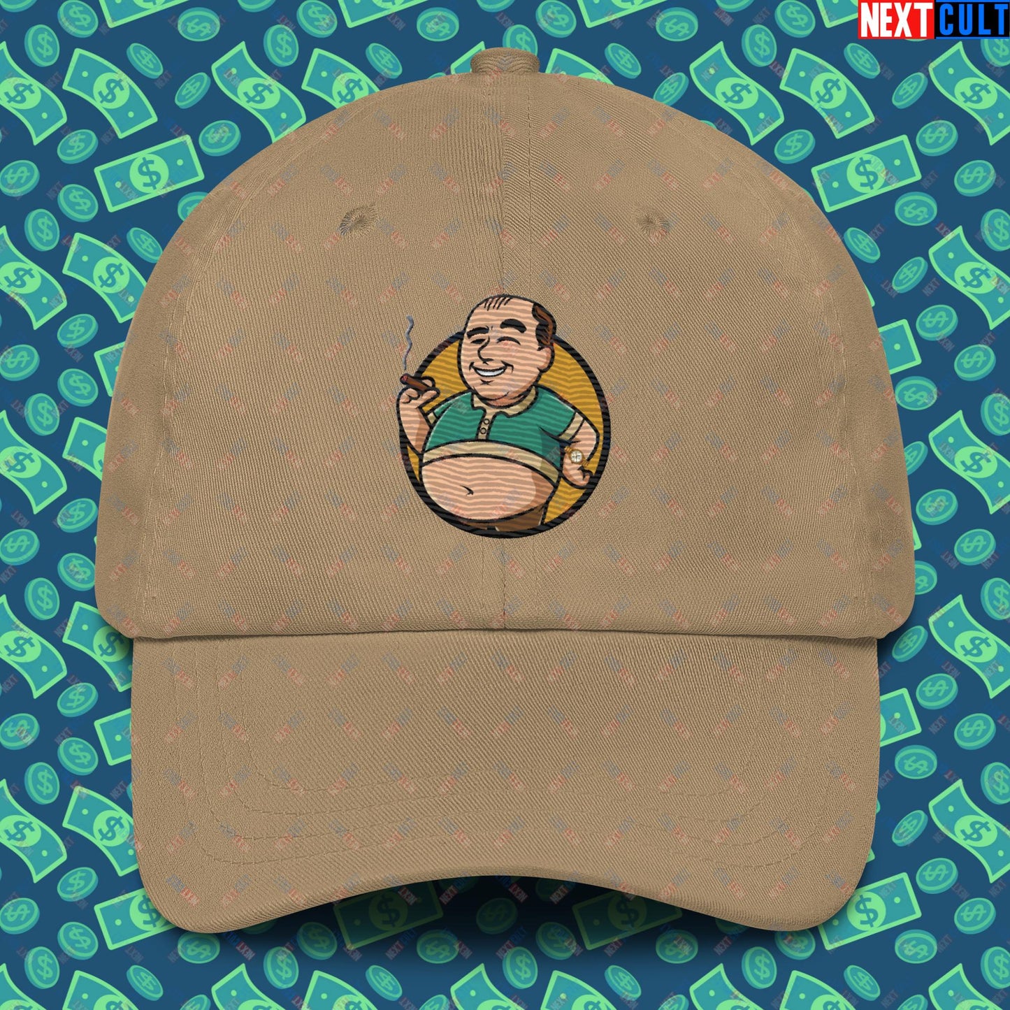 Waste Management Boy Tony Soprano Vault Boy Fallout Funny Meme Cartoon Mashup Dad hat Next Cult Brand