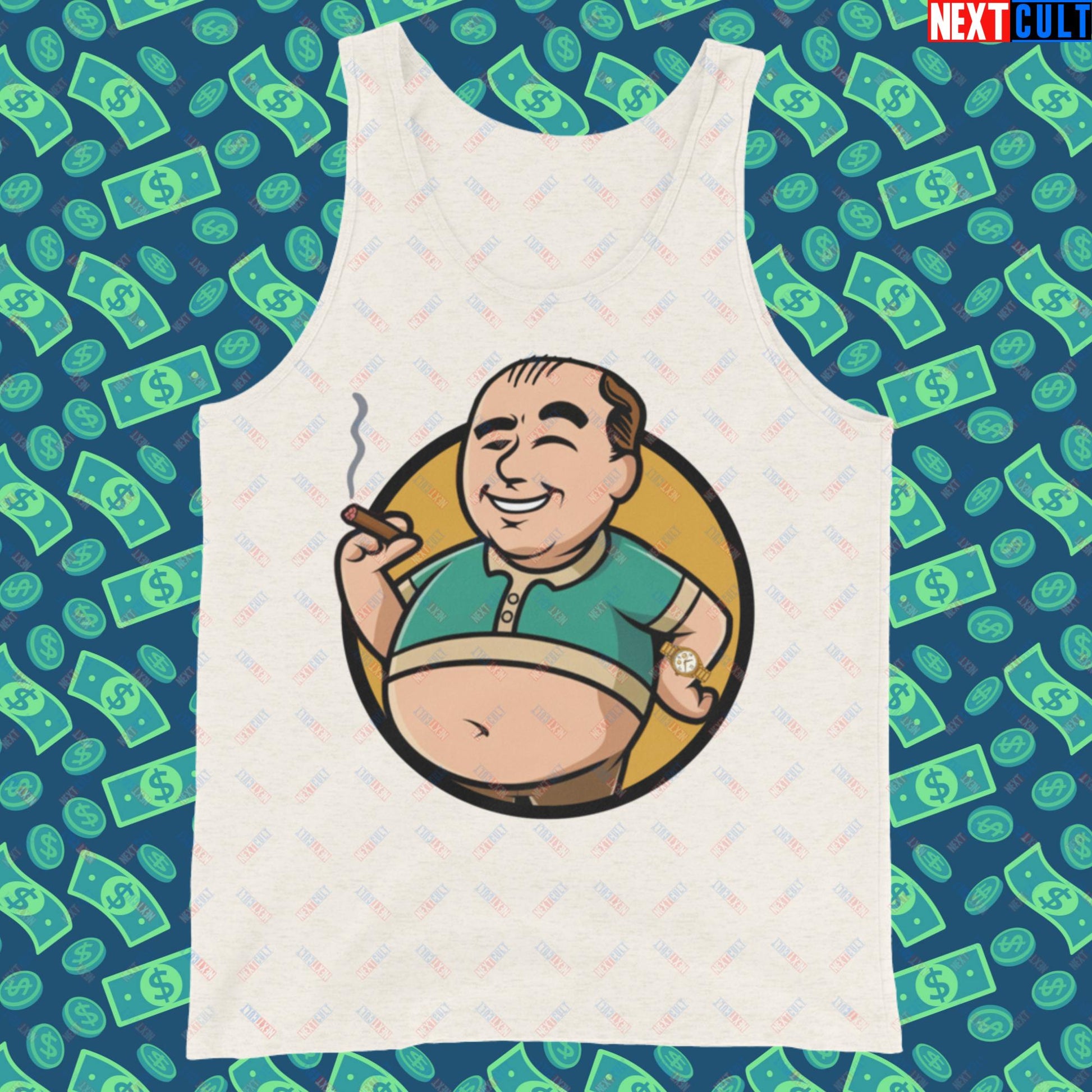 Waste Management Boy Tony Soprano Vault Boy Fallout Funny Meme Cartoon Mashup Tank Top Next Cult Brand