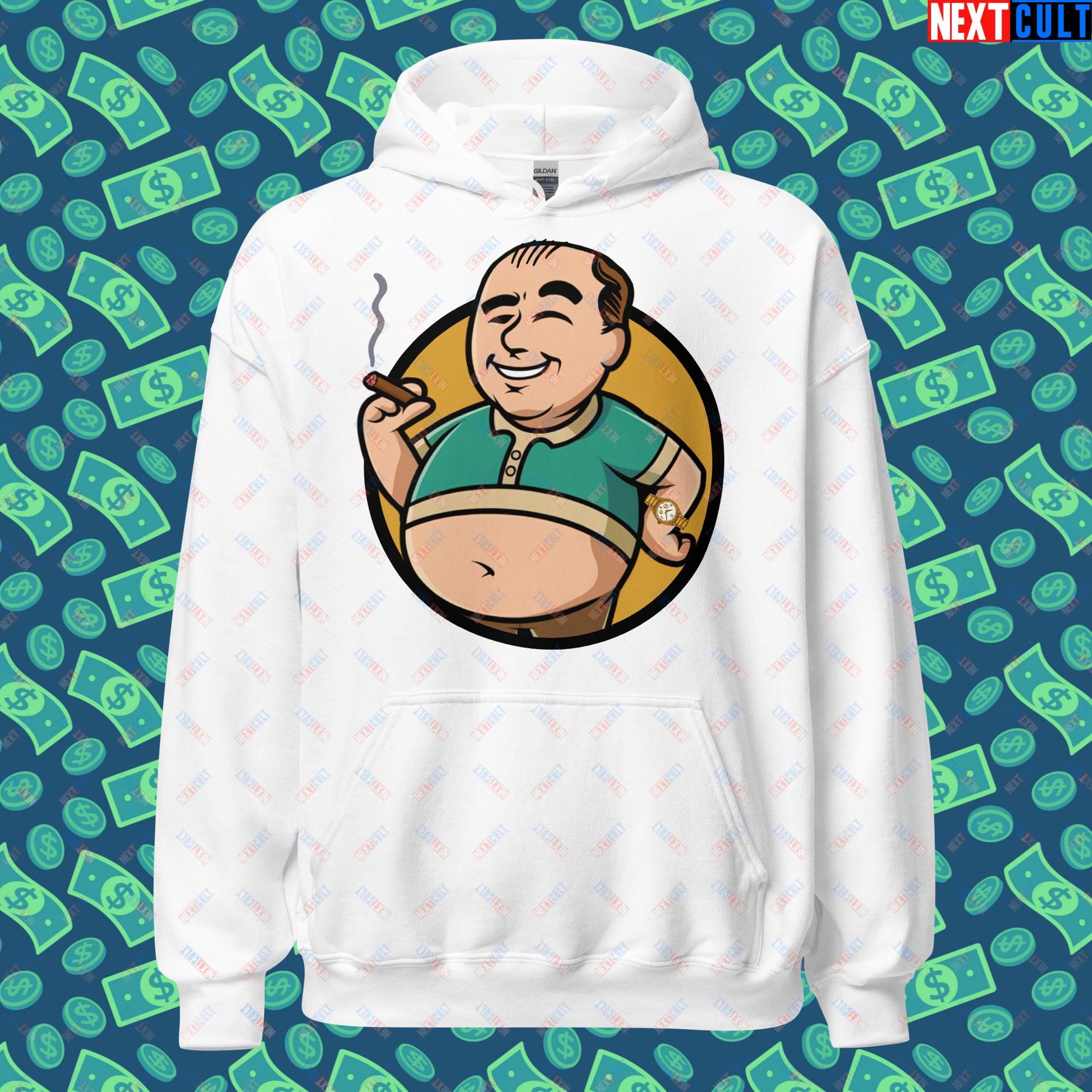 Waste Management Boy Tony Soprano Vault Boy Fallout Funny Meme Cartoon Mashup Unisex Hoodie Next Cult Brand