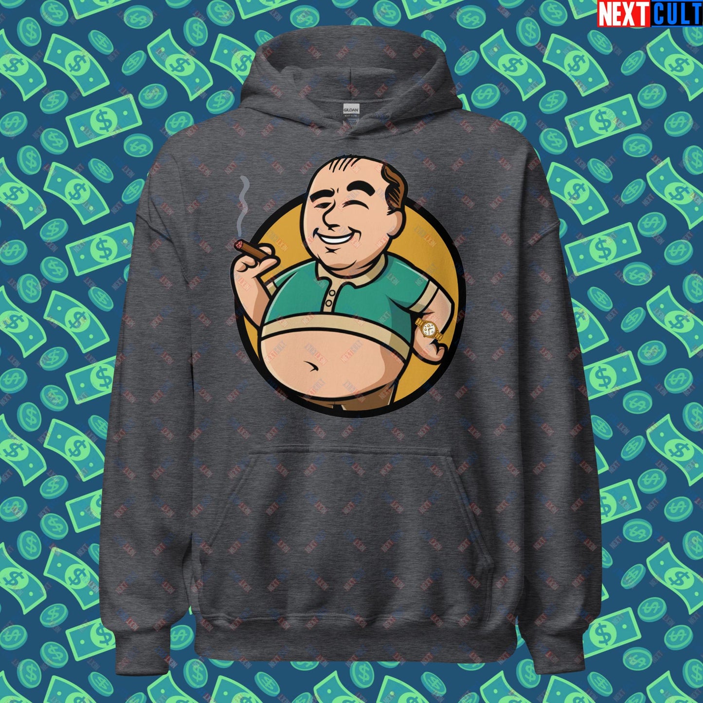 Waste Management Boy Tony Soprano Vault Boy Fallout Funny Meme Cartoon Mashup Unisex Hoodie Next Cult Brand