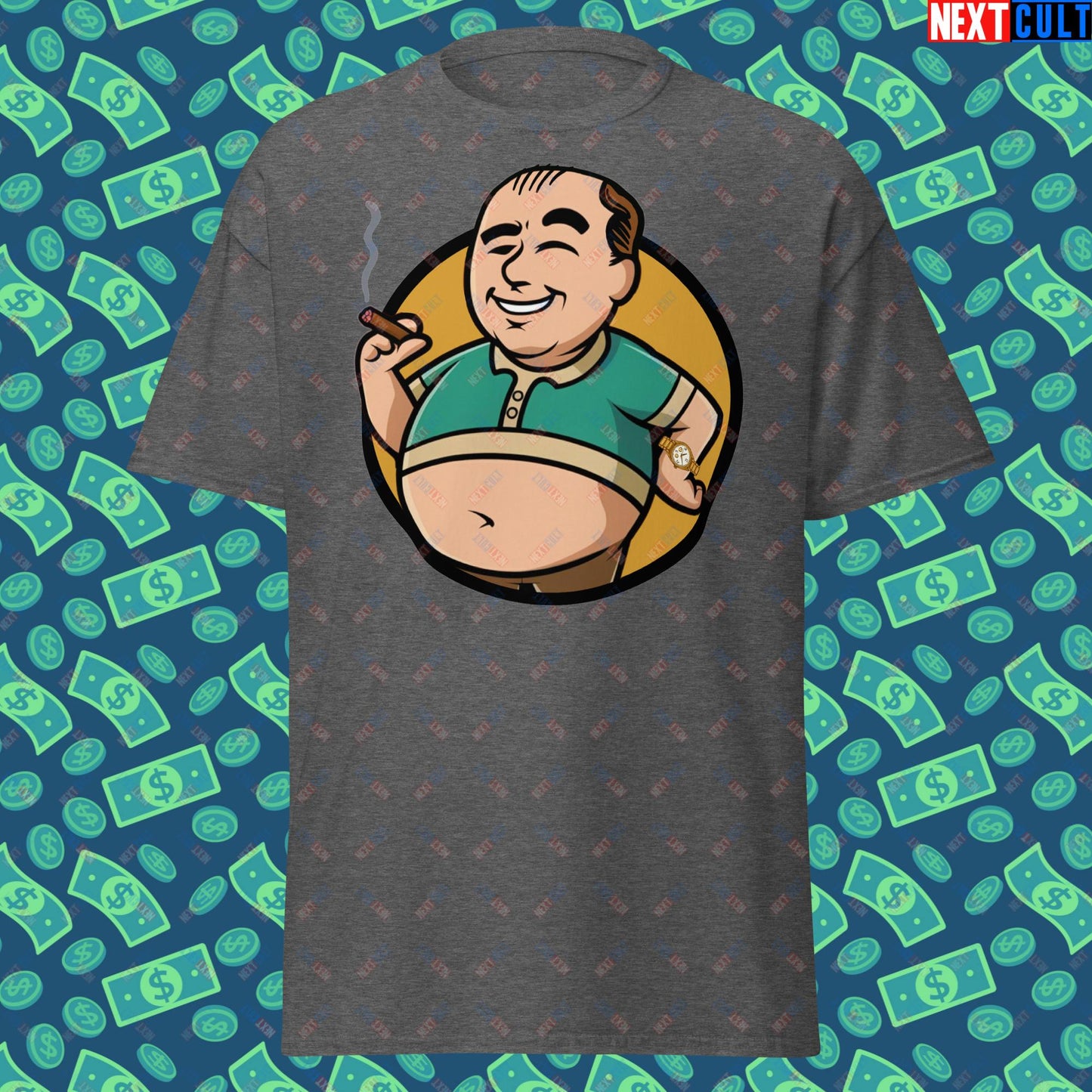 Waste Management Boy Tony Soprano Vault Boy Fallout Funny Meme Cartoon Mashup Unisex tee Next Cult Brand