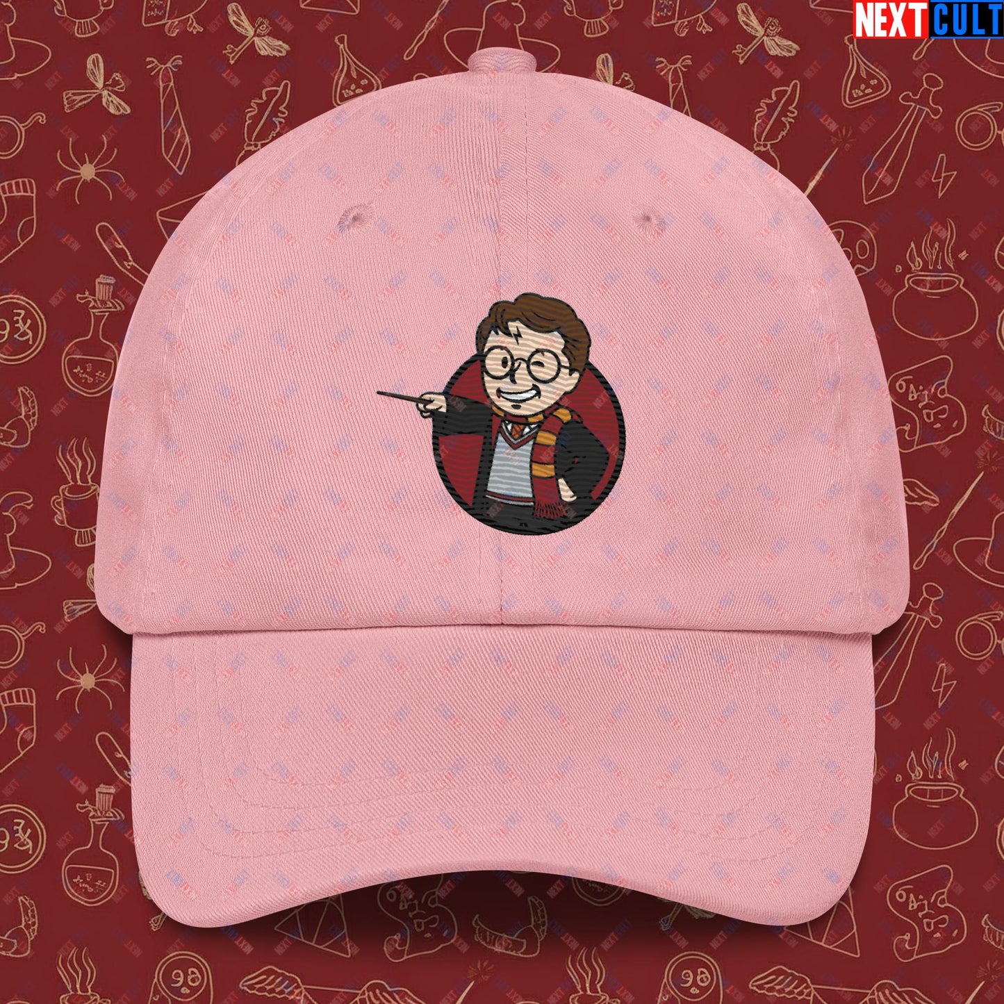 Wizard Boy Harry Potter Vault Boy Fallout Funny Meme Cartoon Mashup Dad hat Next Cult Brand