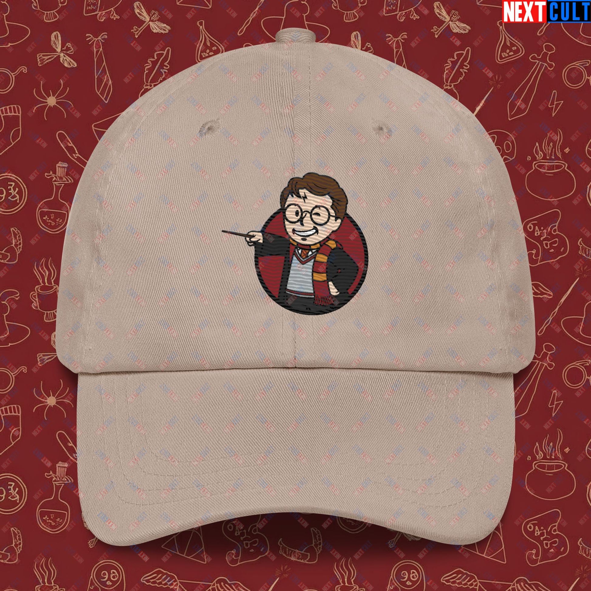 Wizard Boy Harry Potter Vault Boy Fallout Funny Meme Cartoon Mashup Dad hat Stone Hats Fallout Harry Potter Movies Vault Boy Next Cult Brand